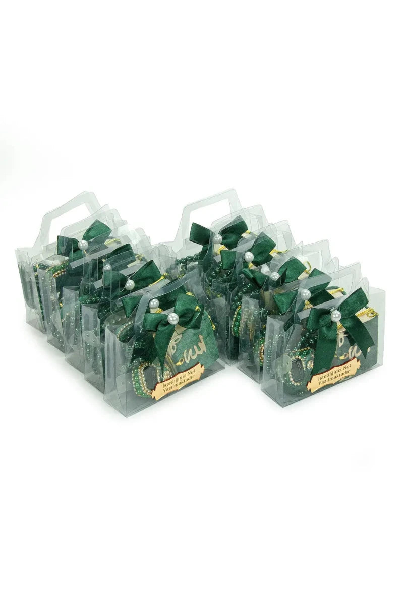 10-Pack Personalized Mawlid Gift Set with Mini Quran, Dhikr Counter & Tasbih - ihvan