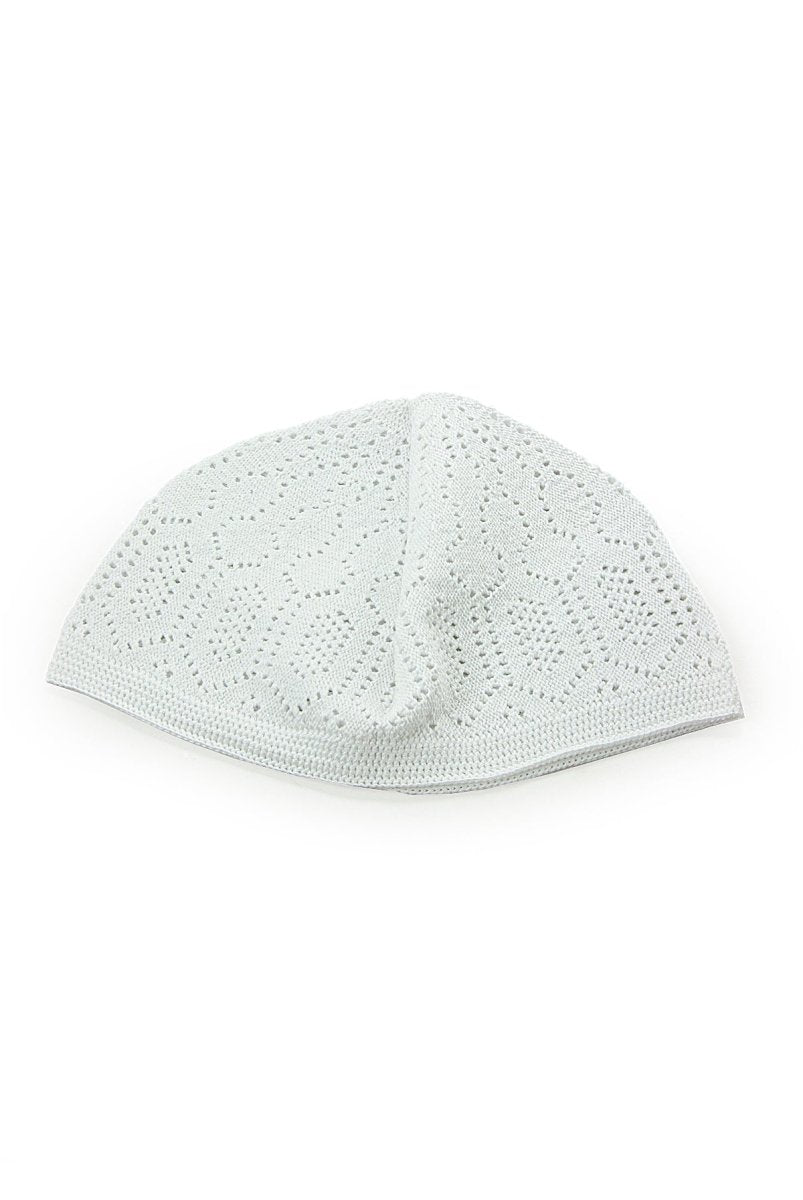 Muslim Kufi Hats for Men, Taqiya, Takke, Peci, Islamic Caps, Ramadan Eid Islamic Gifts, White, Standart Size, Pack of 12 - ihvan