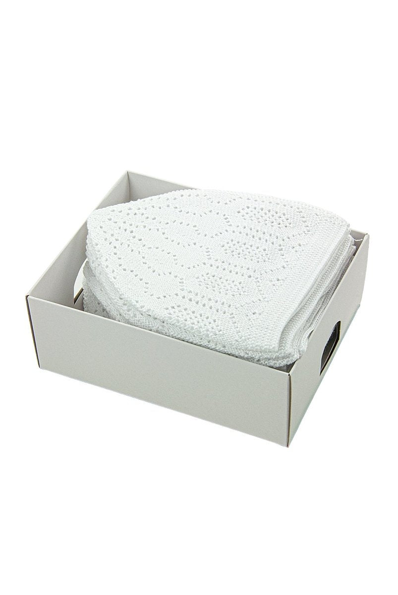 Muslim Kufi Hats for Men, Taqiya, Takke, Peci, Islamic Caps, Ramadan Eid Islamic Gifts, White, Standart Size, Pack of 12 - ihvan