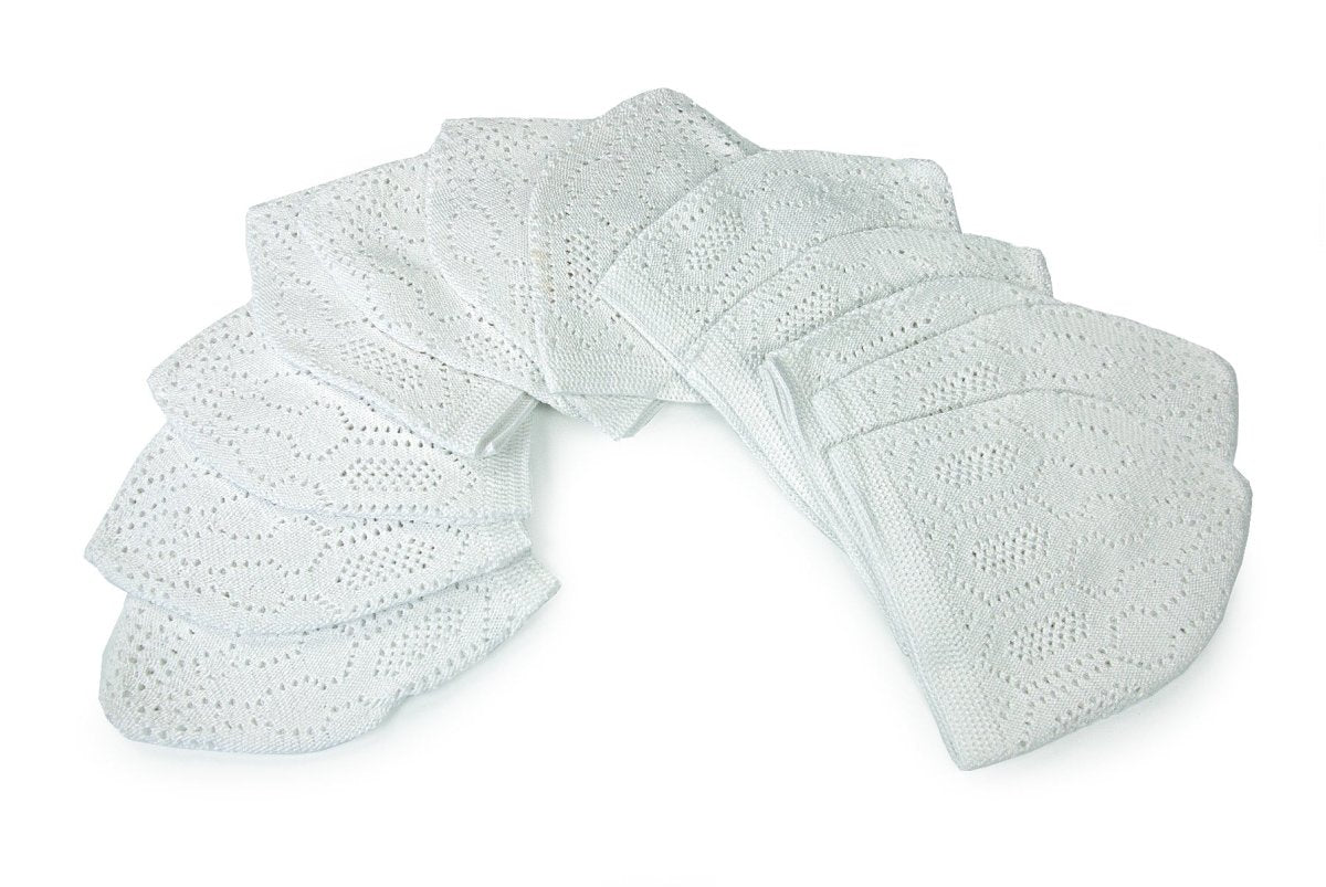 Muslim Kufi Hats for Men, Taqiya, Takke, Peci, Islamic Caps, Ramadan Eid Islamic Gifts, White, Standart Size, Pack of 12 - ihvan