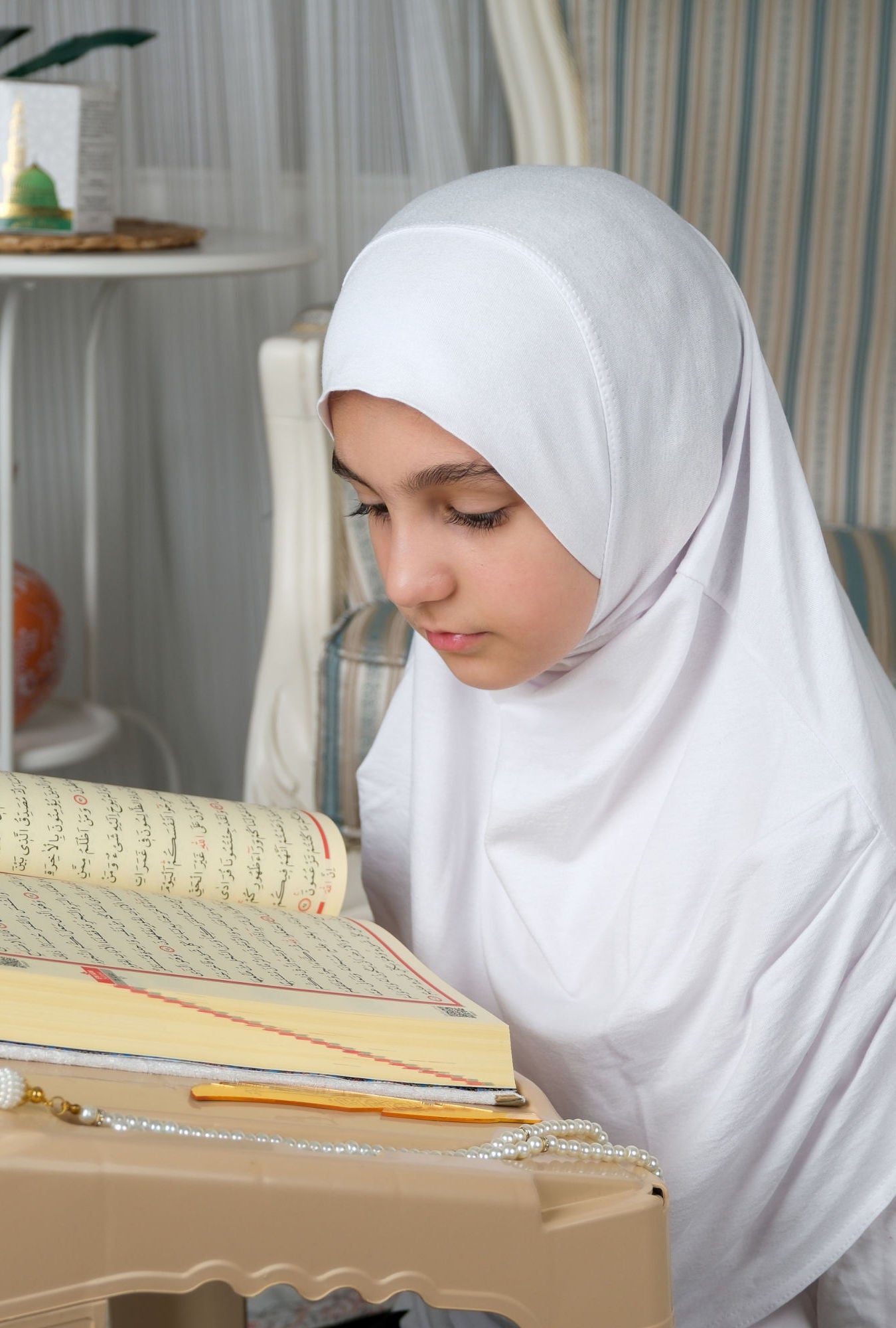 Easy to Wear Instant Hijab for Girls | Soft Viscose One-Piece Kids Headscarf for School, Prayer