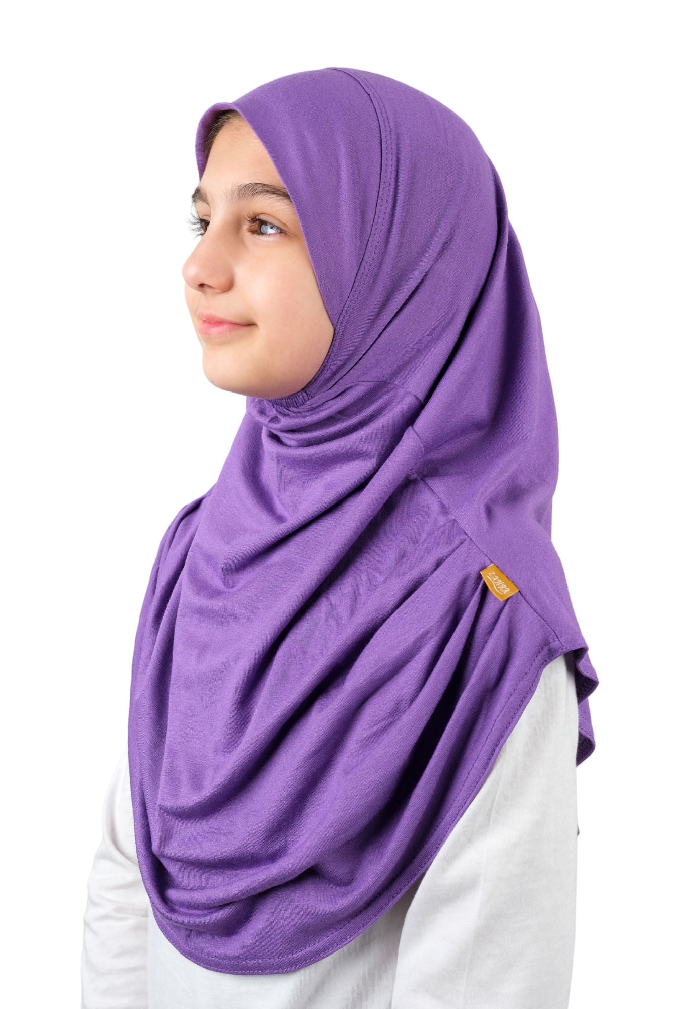 Easy to Wear Instant Hijab for Girls | Soft Viscose One-Piece Kids Headscarf for School, Prayer