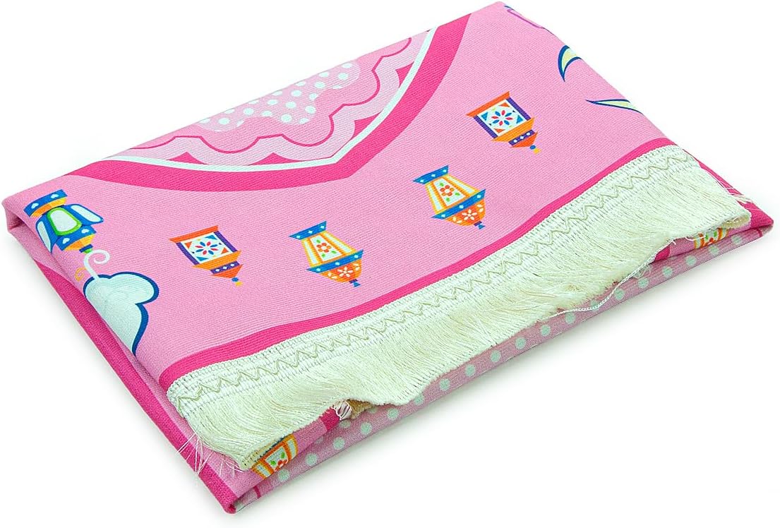 Kids Muslim Prayer Rug – Soft and Comfortable Islamic Sajadah, Patterned
