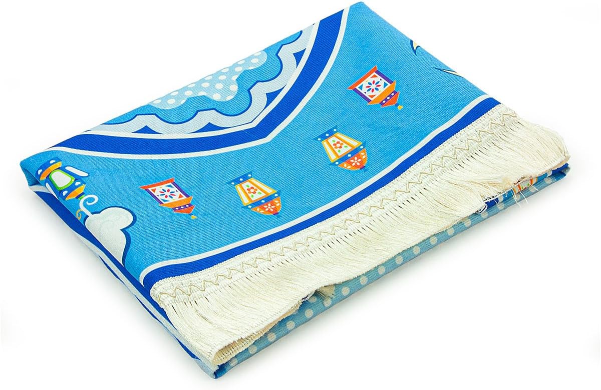 Kids Muslim Prayer Rug – Soft and Comfortable Islamic Sajadah, Patterned