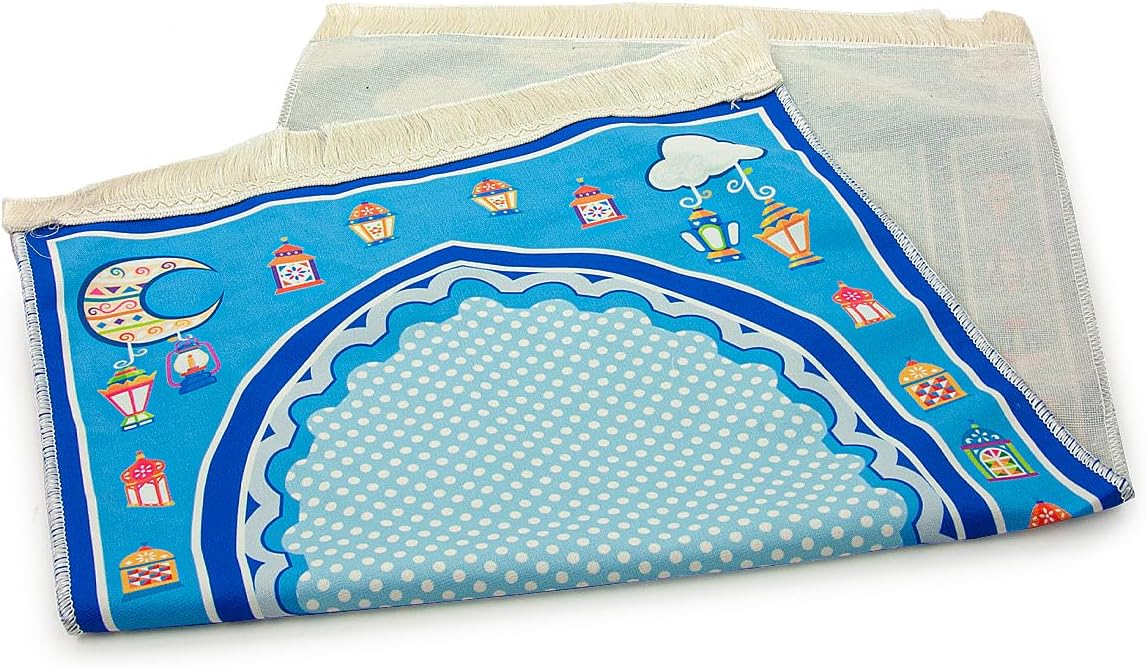 Kids Muslim Prayer Rug – Soft and Comfortable Islamic Sajadah, Patterned