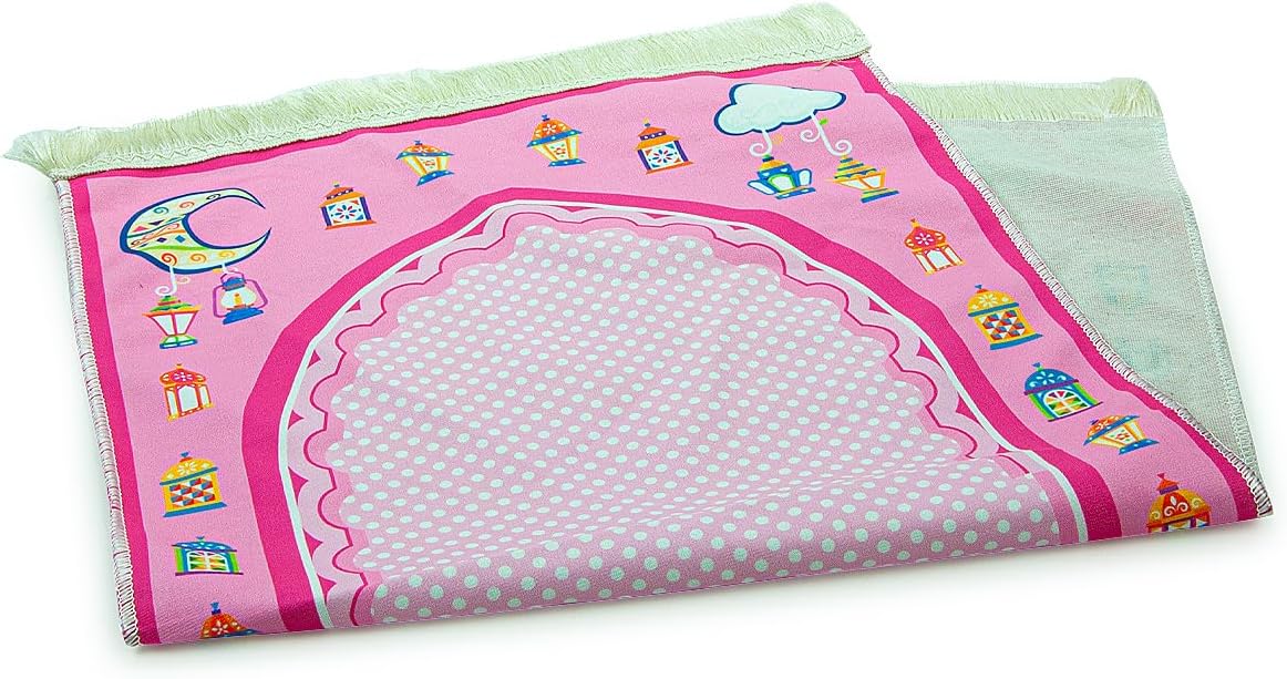 Kids Muslim Prayer Rug – Soft and Comfortable Islamic Sajadah, Patterned