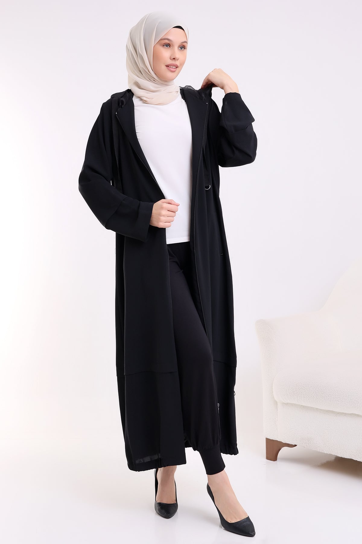 Women's Lightweight Cotton Lounge Pants | Loose Genie Trouser Under Abaya Wear | Comfy Modest Clothing for Hajj, Umrah & Travel