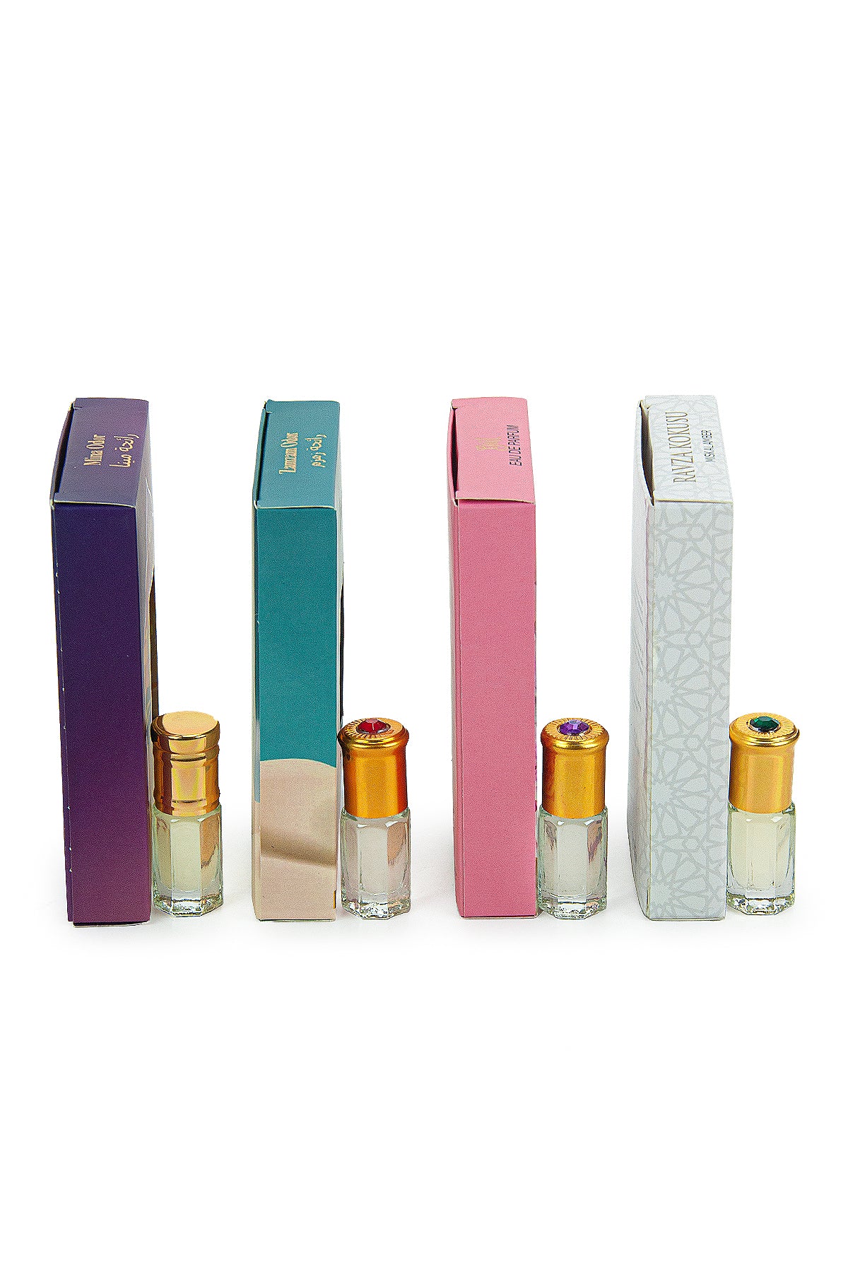 4-Piece Islamic Essence Set | Mina, Zemzem, Rose & Medina Fragrance | Alcohol-Free Slim Roll-On Gift - Ihvan