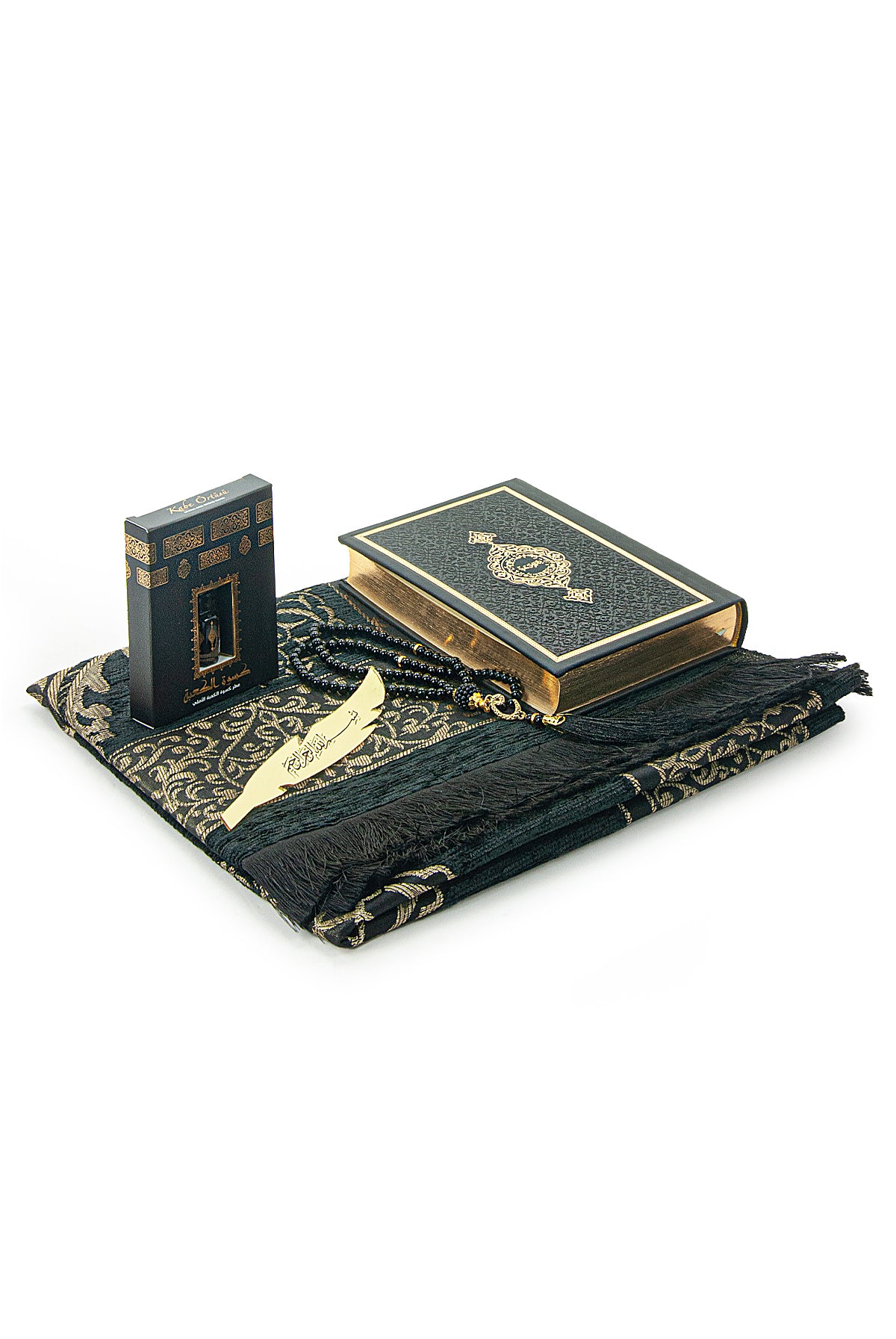 Arabic Language Holy Quran Set, Medina Script, Thermo Leather Cover, Muslim Gift, Ramadan Gift, Eid Islamic Gift, Black - ihvan