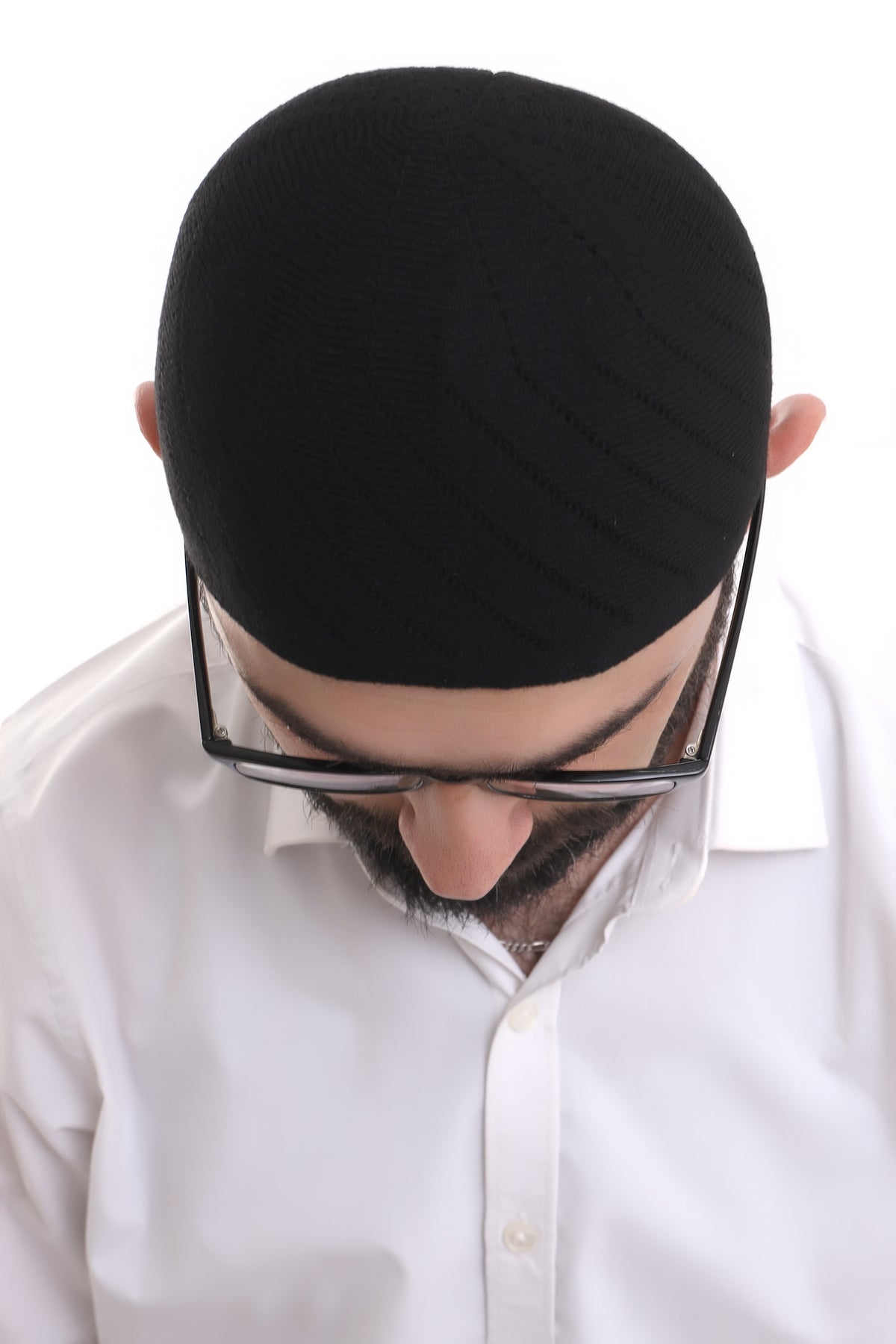 Muslim Men’s Black Knit Kufi Hat & Prayer Cap | Soft & Breathable Islamic Skullcap (Taqiyah) - Ihvan