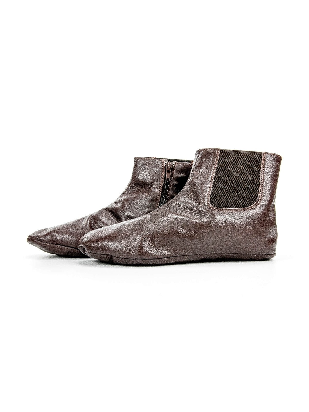 Handmade Brown Leather Prayer Socks | Thermal Khuffain for Masah, Ablution & Mosque Use - Ihvan