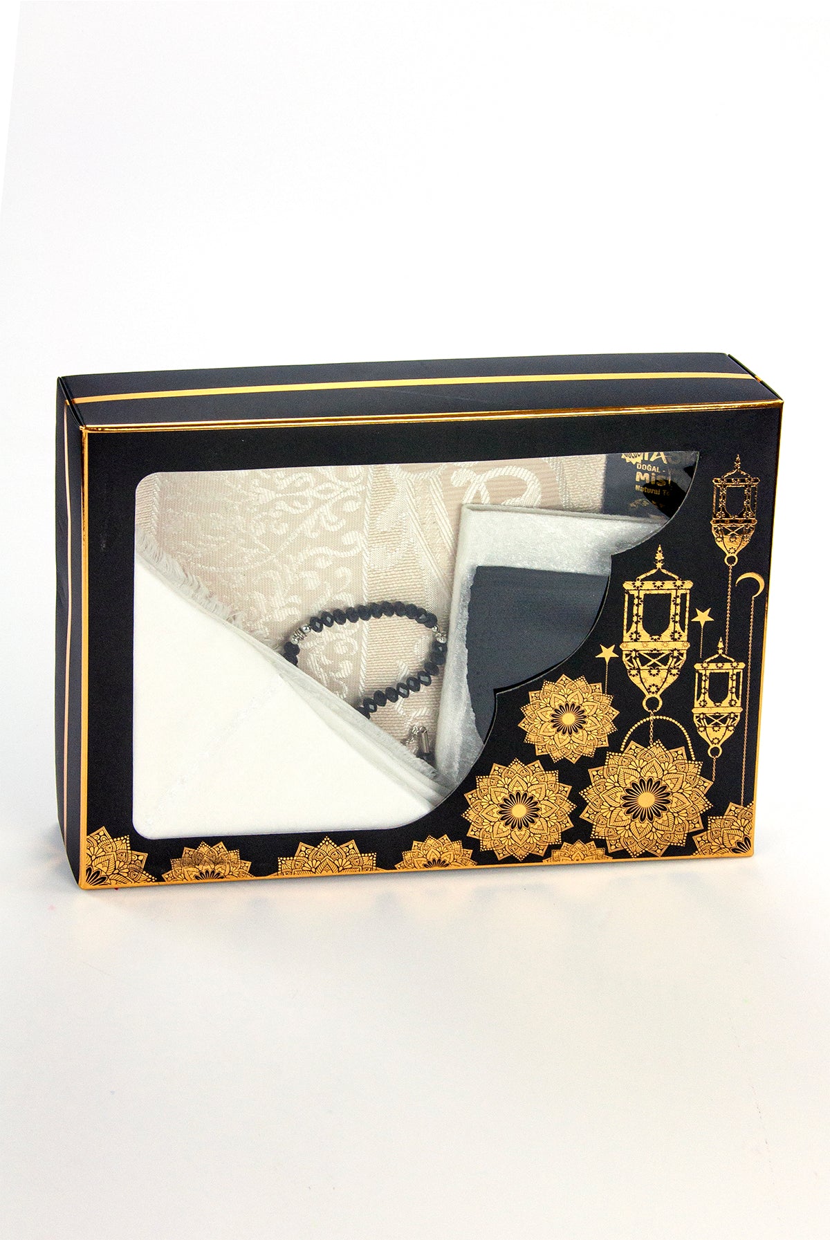 Complete Muslim Prayer Gift Set (Sajadah | Yaseen | Tasbih | Kufi | Miswak) - Ihvan