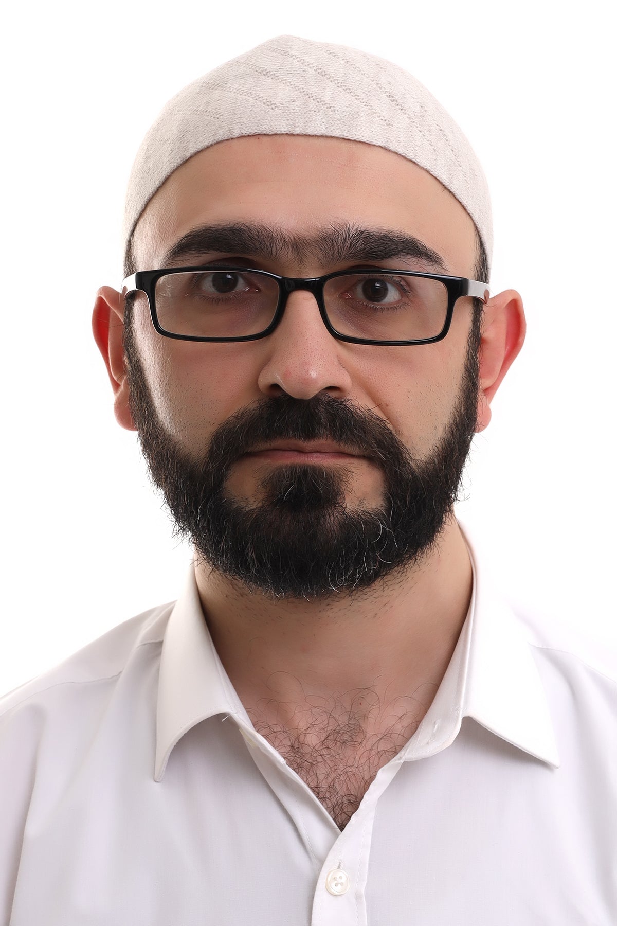 Cream Winter Cross - Patterned Woven Skullcap Hat - ihvan