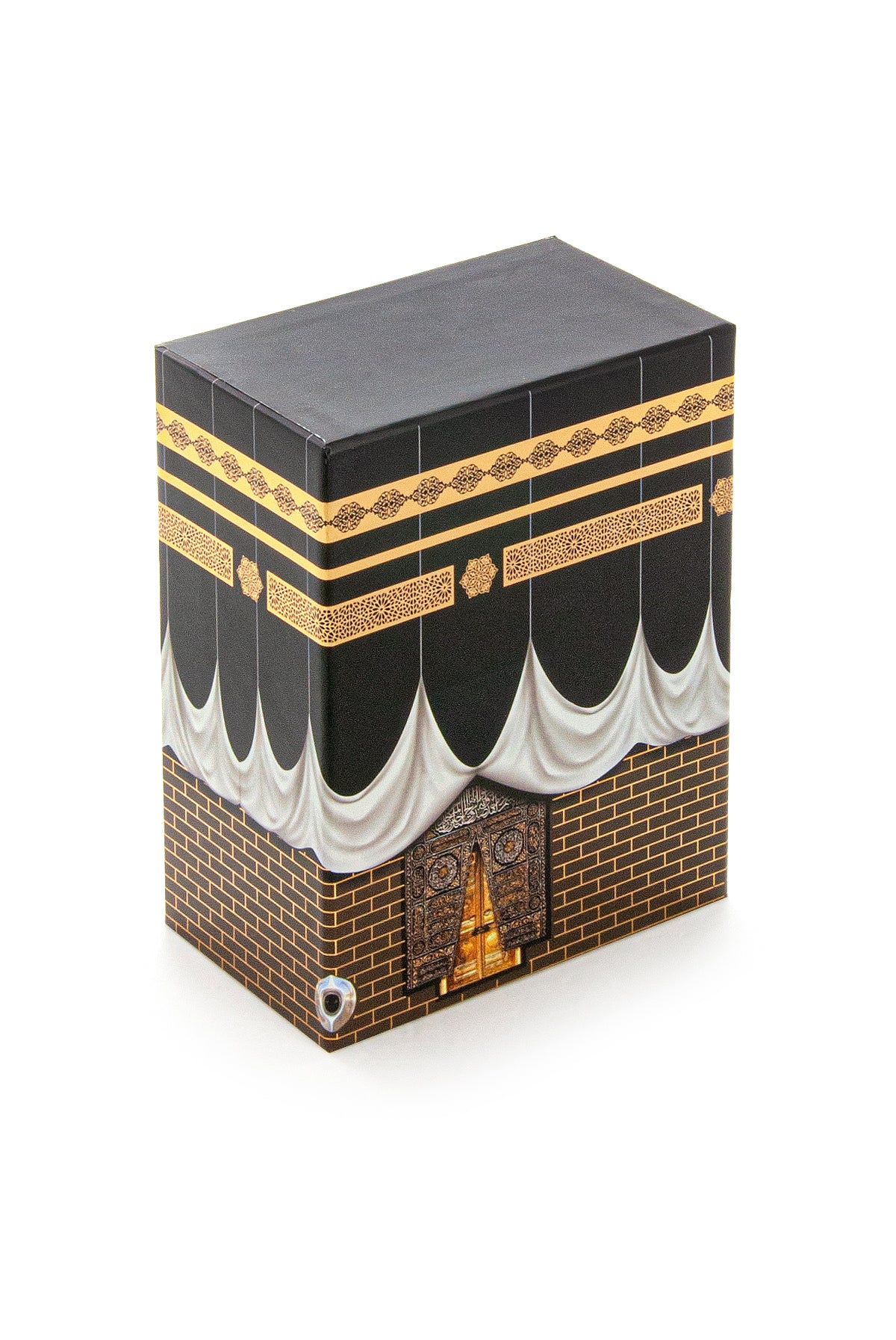 Elegant Black Islamic Prayer Gift Set with Kaaba Box | Yaseen | Prayer Rug | Tasbih | Kufi Hat - Ihvan