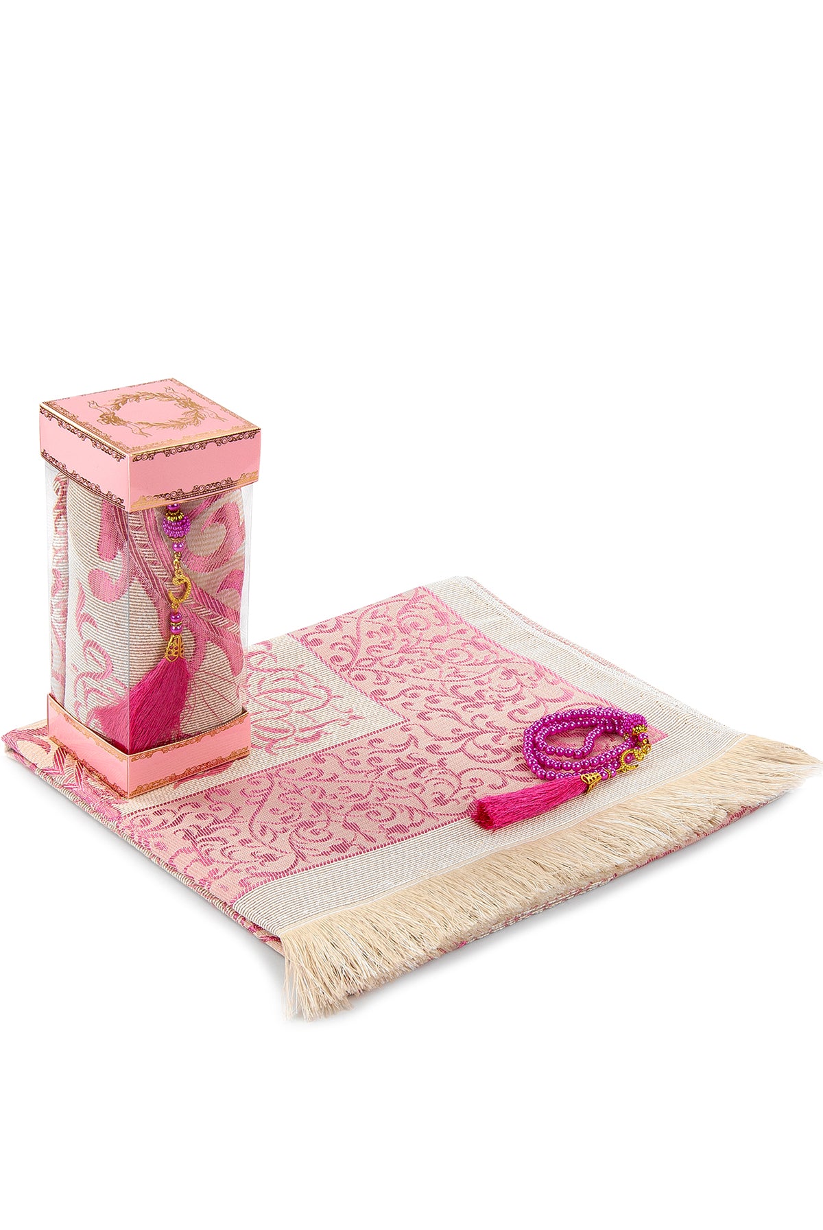 Elegant Muslim Prayer Rug Gift Set (Sajadah | Tasbih | Gift Box) - Ihvan