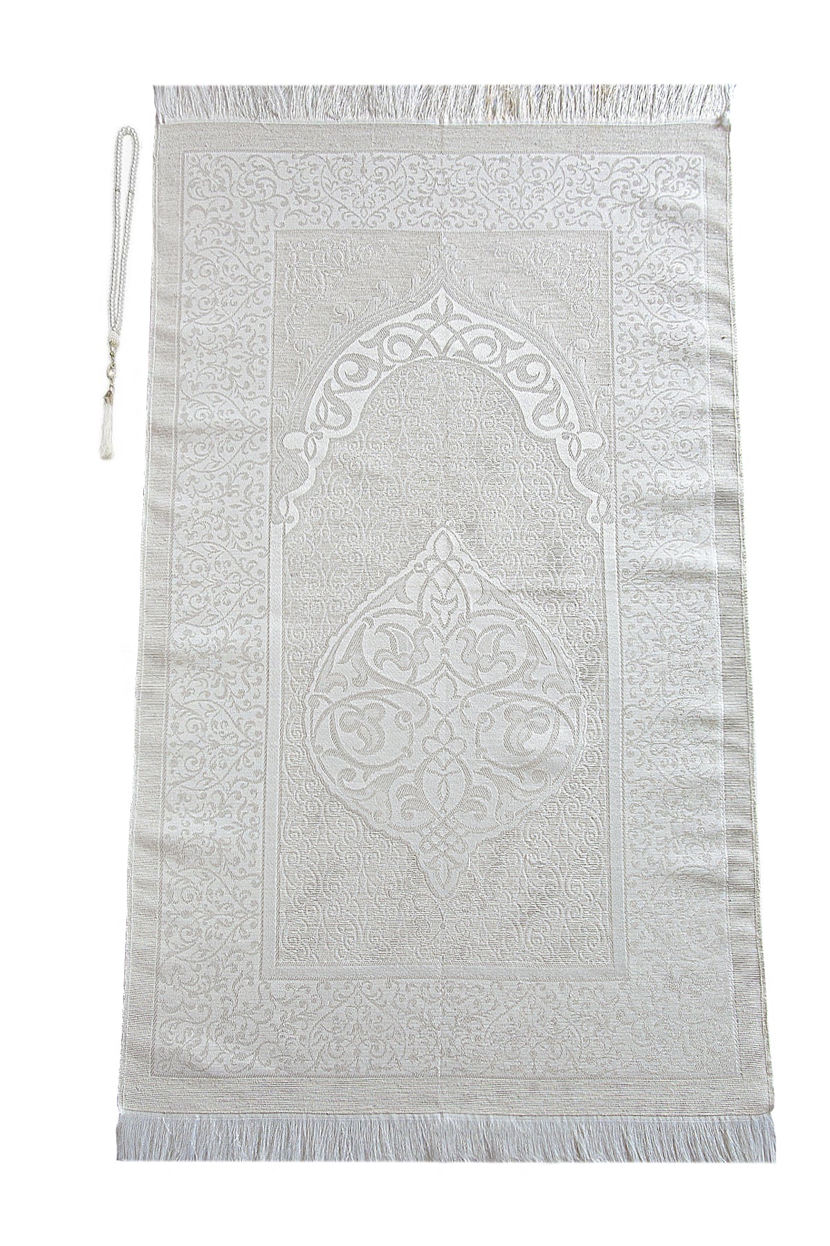 Elegant Muslims Prayer Rug Gift Set (Sajadah | Tasbih | Kaaba Cylinder Box) - Ihvan