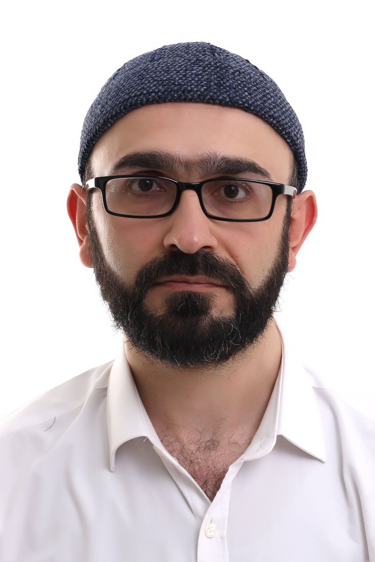 Folded Knit Smoky Navy Two-Tone Kufi Hat | Muslim Men’s Prayer Cap | Skullcap (Taqiyah) - Ihvan