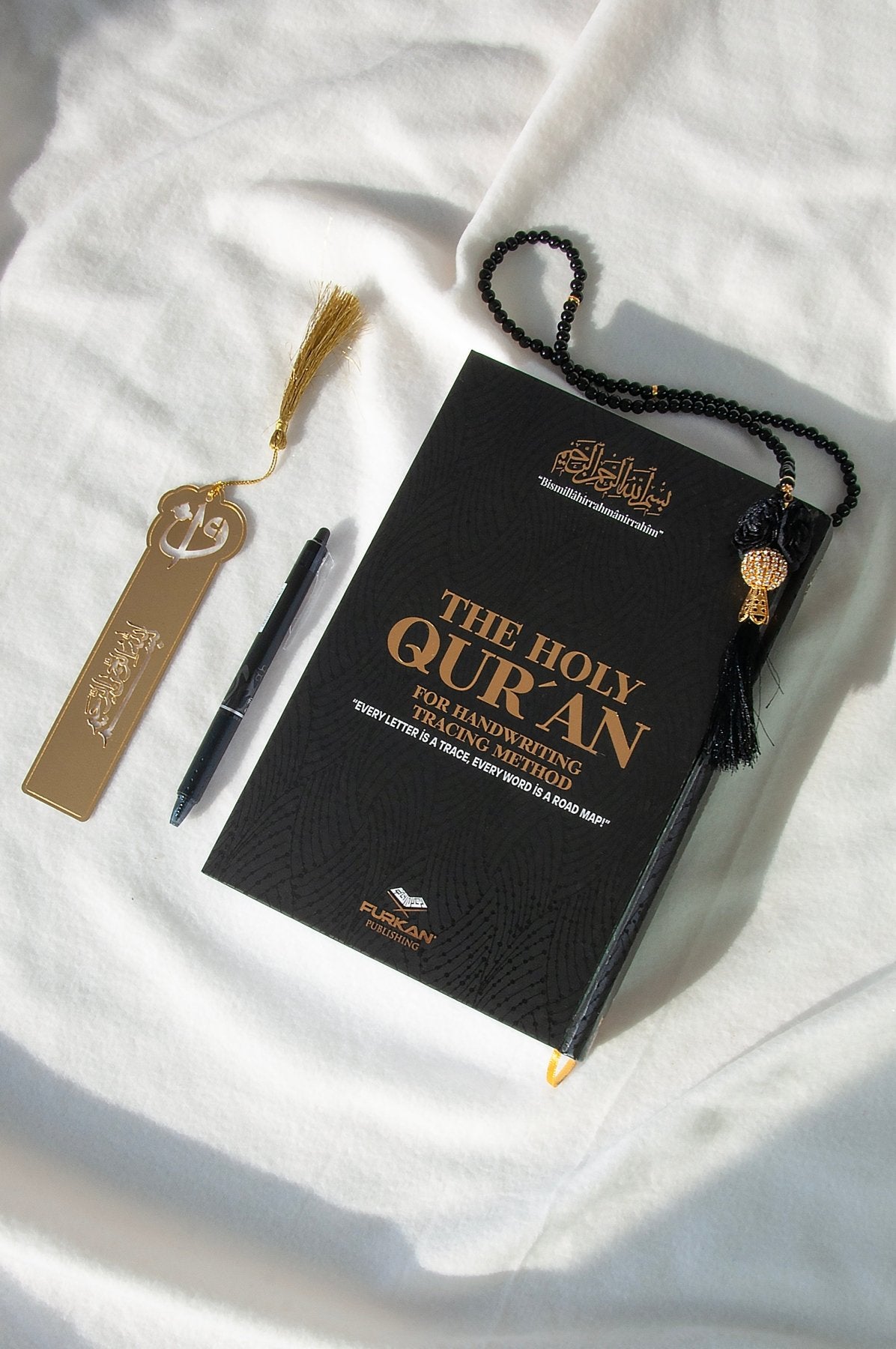 Shadowed Tracing Holy Qur’an Gift Set | Arabic Mushaf with Erasable Pen & Bookmark | Islamic Gift for Hafiz, Reverts & Ramadan - Ihvan