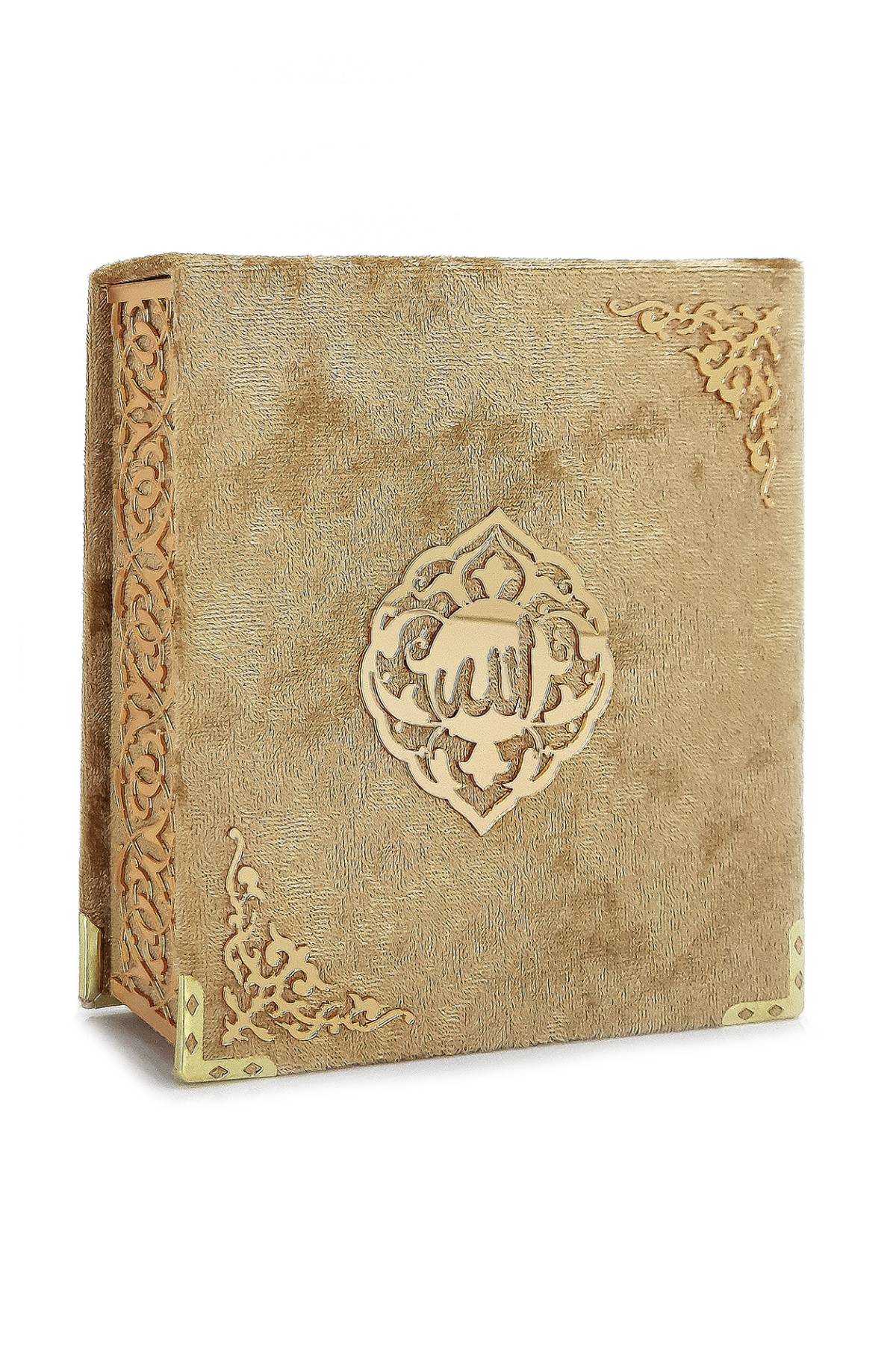 Gold Holy Quran Gift Set | Pocket-Size Velvet Qu'ran, Tasbih & Asma-ul Husna Box | Islamic Prayer Gift for Ramadan & Eid - Ihvan