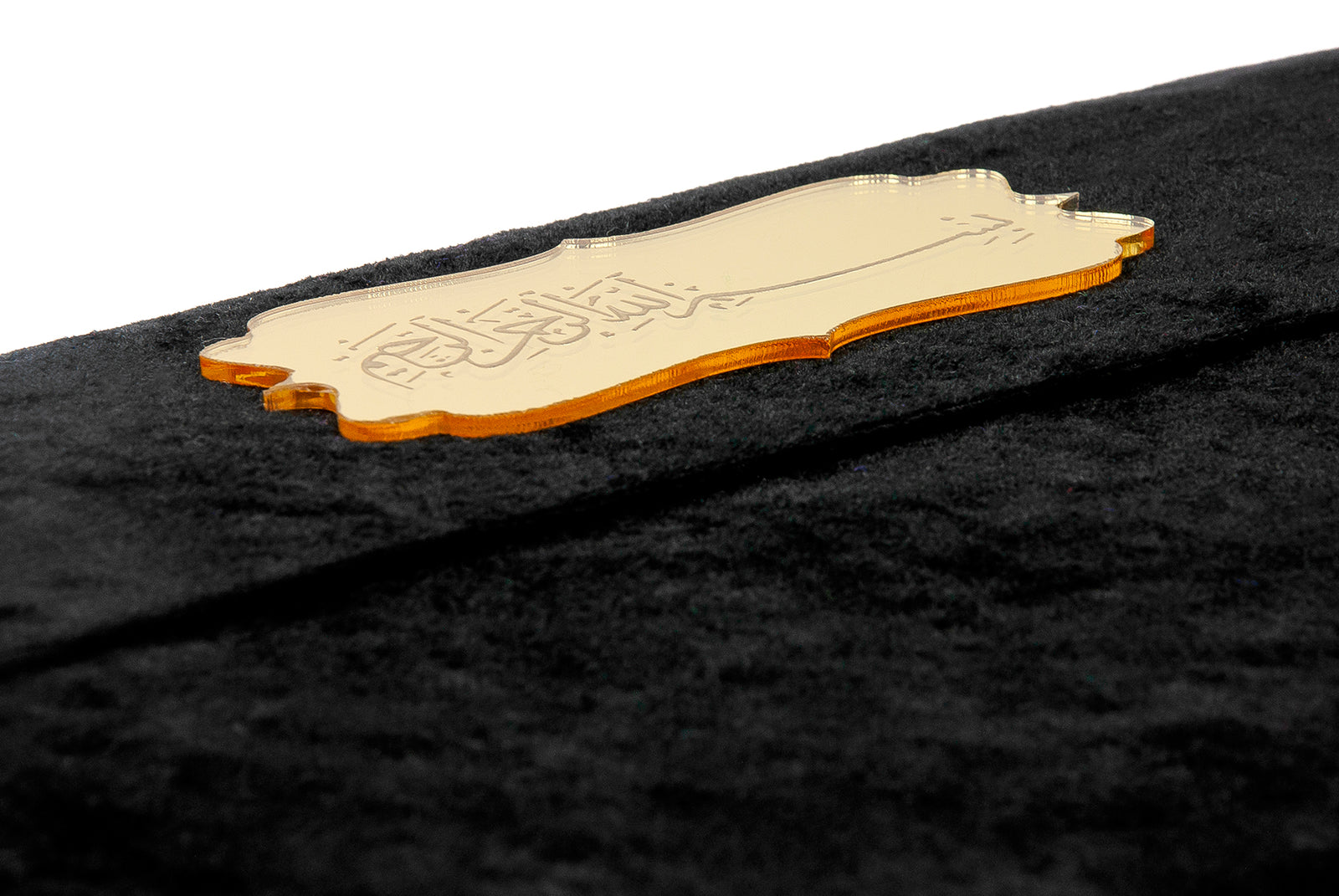 Velvet Covered Quran Al - kareem in Arabic with Elegant Velvet Pouch Bag, Medium Size - ihvan
