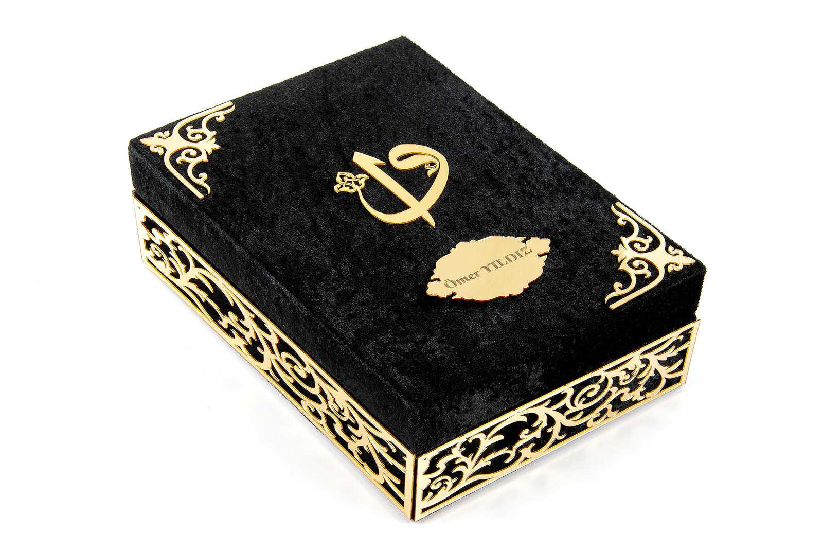Velvet Covered Holy Quran and Prayer Beads with Decorative Box Set, Islamic Ramadan Eid Gifts - ihvan