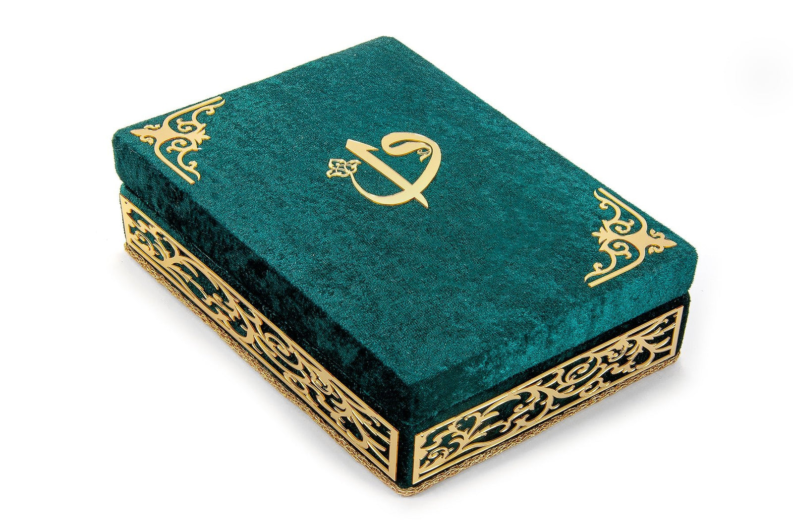 Velvet Covered Holy Quran and Prayer Beads with Decorative Box Set, Islamic Ramadan Eid Gifts - ihvan