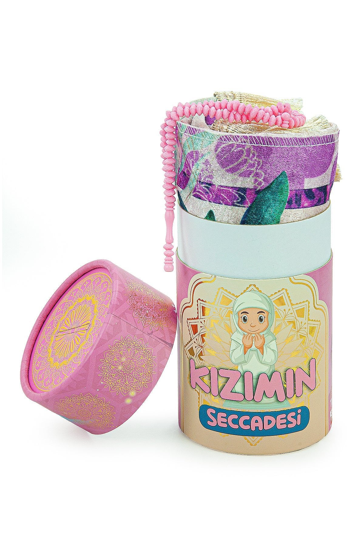 Muslim Prayer Rug Set for Kids | Sajadah (Janamaz) | Tasbih | Coin Bank - Ihvan