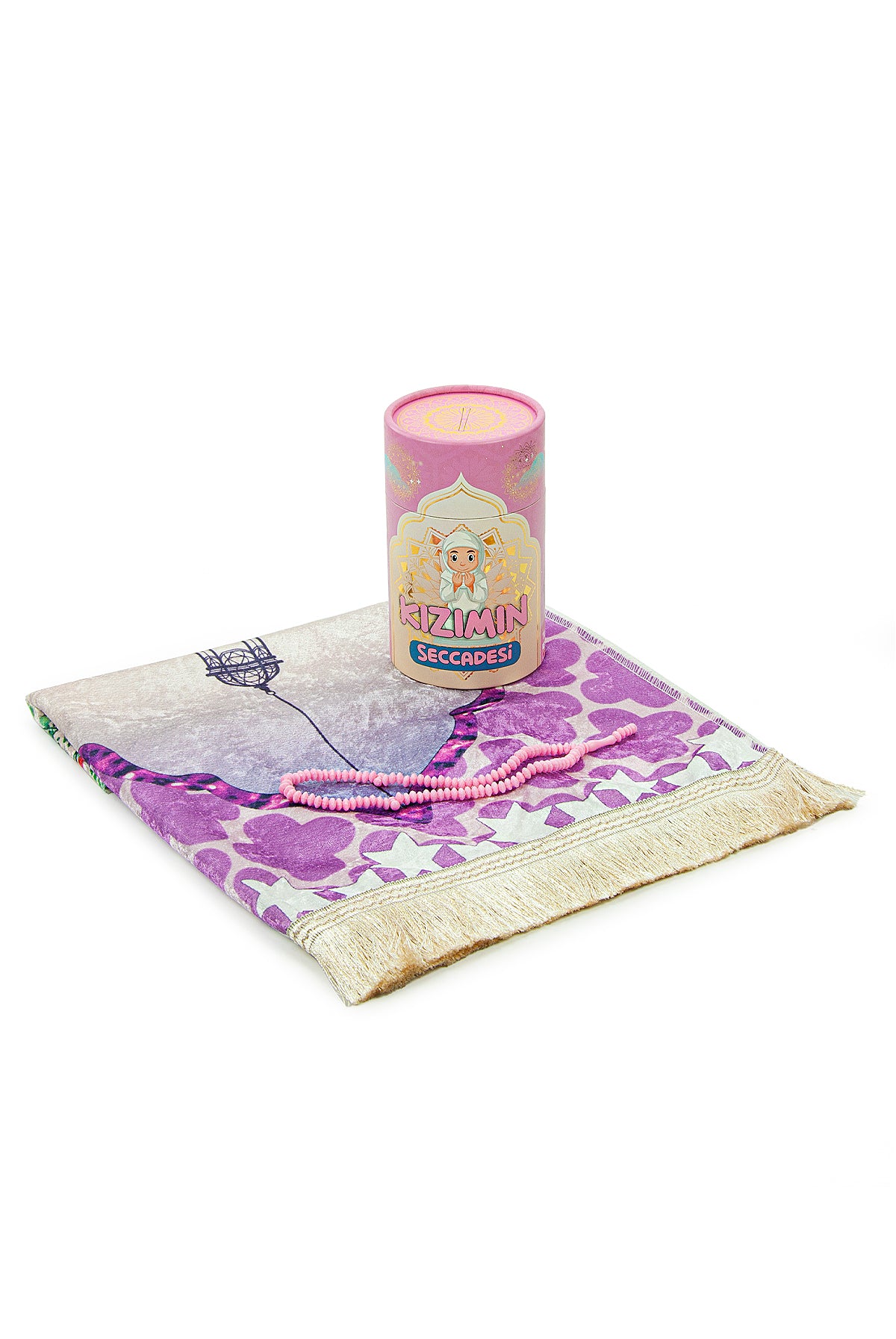 Muslim Prayer Rug Set for Kids | Sajadah (Janamaz) | Tasbih | Coin Bank - Ihvan