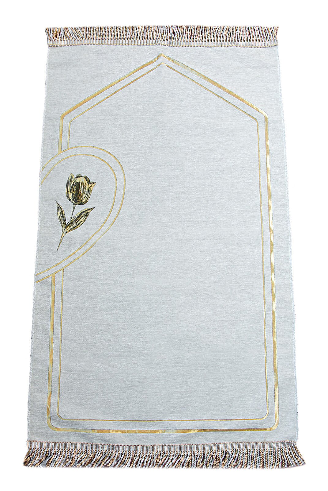 Personalized Muslim Prayer Rug Set for Couples | Chenille Janamaz with Tasbih - Ihvan