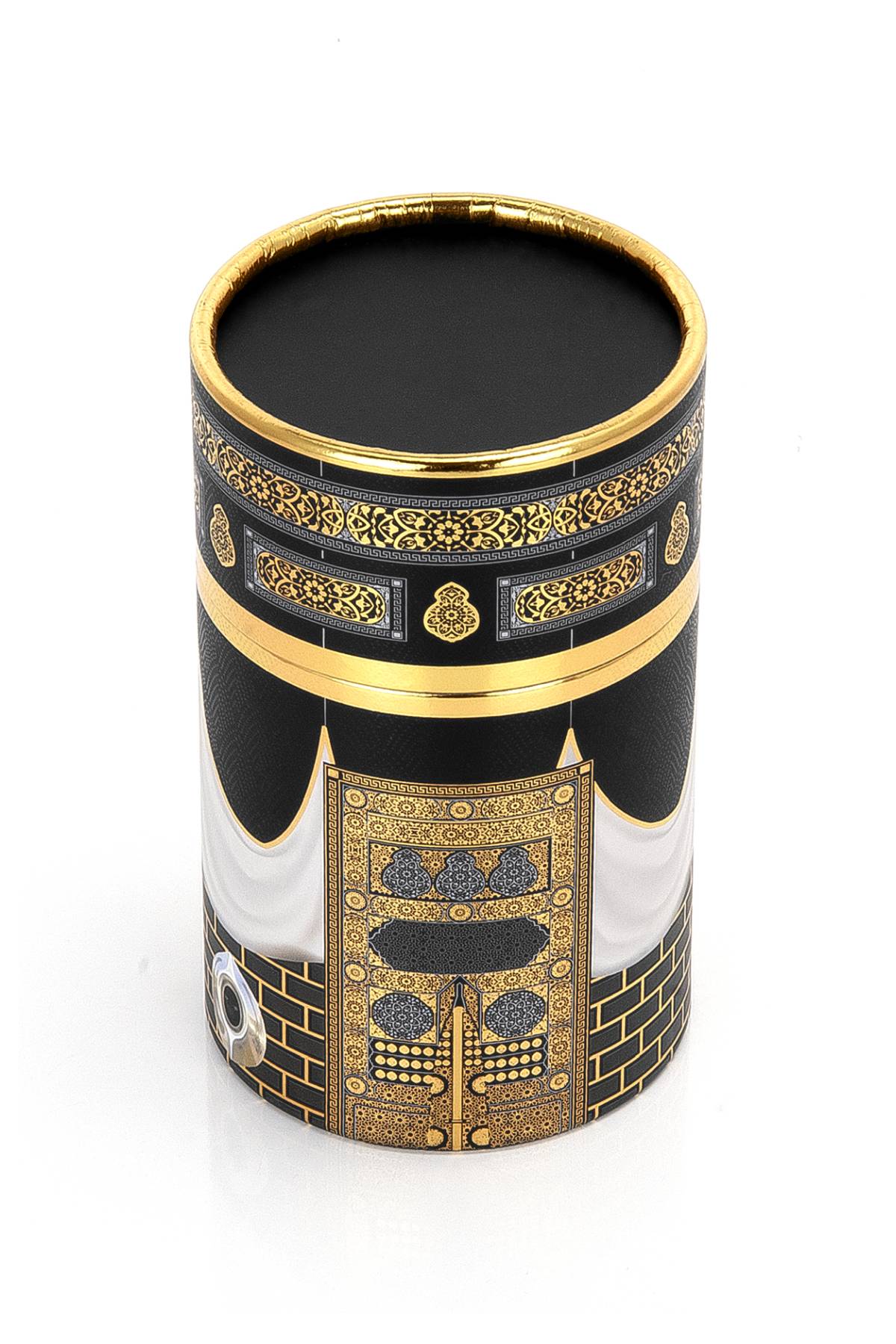 Kaaba Design Muslim Prayer Rug Gift Set (Sajadah | Tasbih | Cylinder Box) - Ihvan