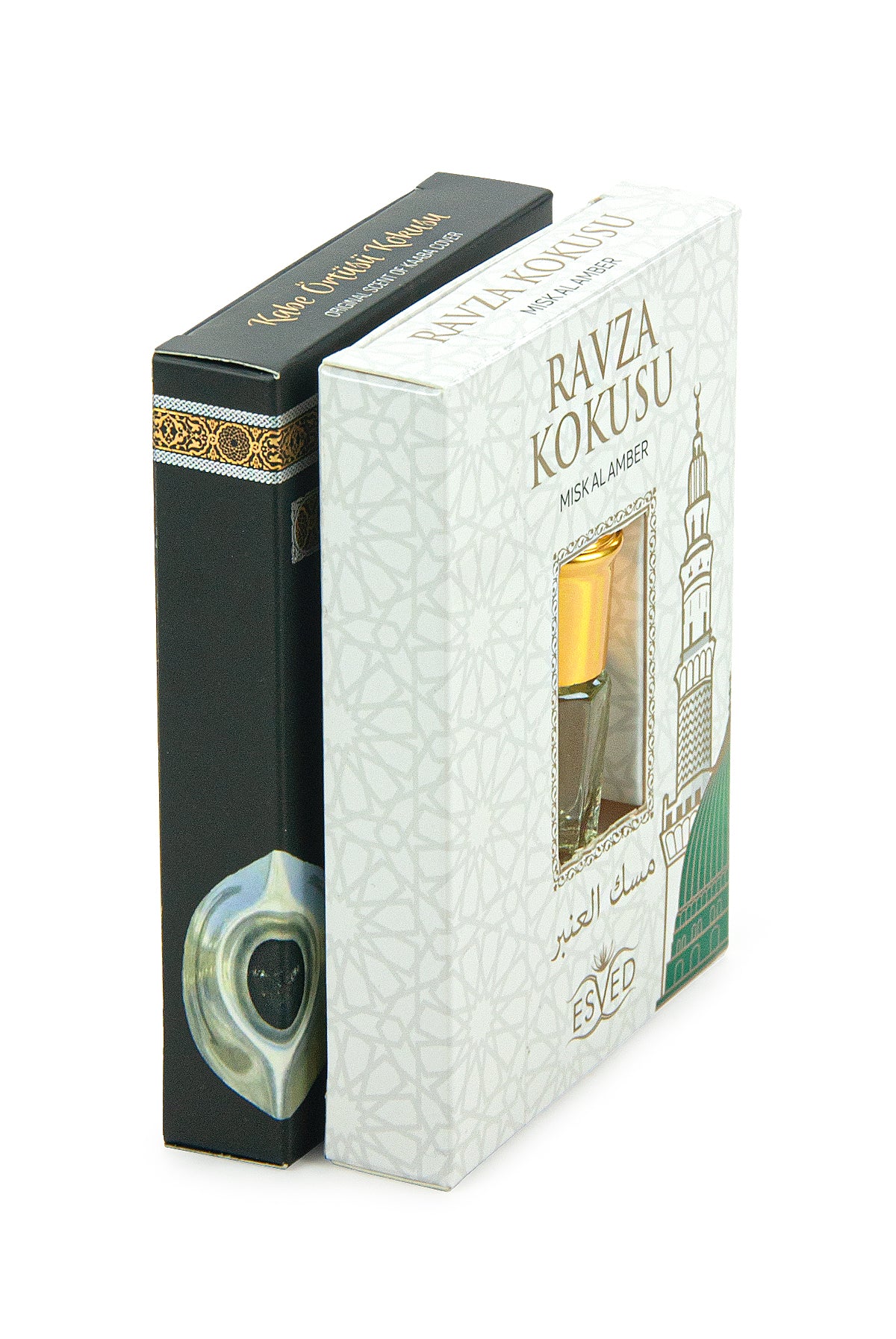 Kaaba & Ravza Essence Set | Islamic Fragrance Duo for Prayer & Gifting | Alcohol-Free Slim Roll-Ons - Ihvan