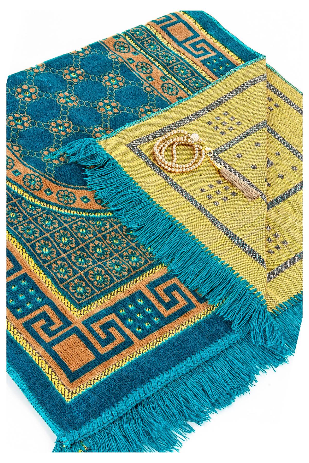 Luxury Velvet Muslim Prayer Rug (Sajadah | Janamaz | Salah Mat) - Ihvan
