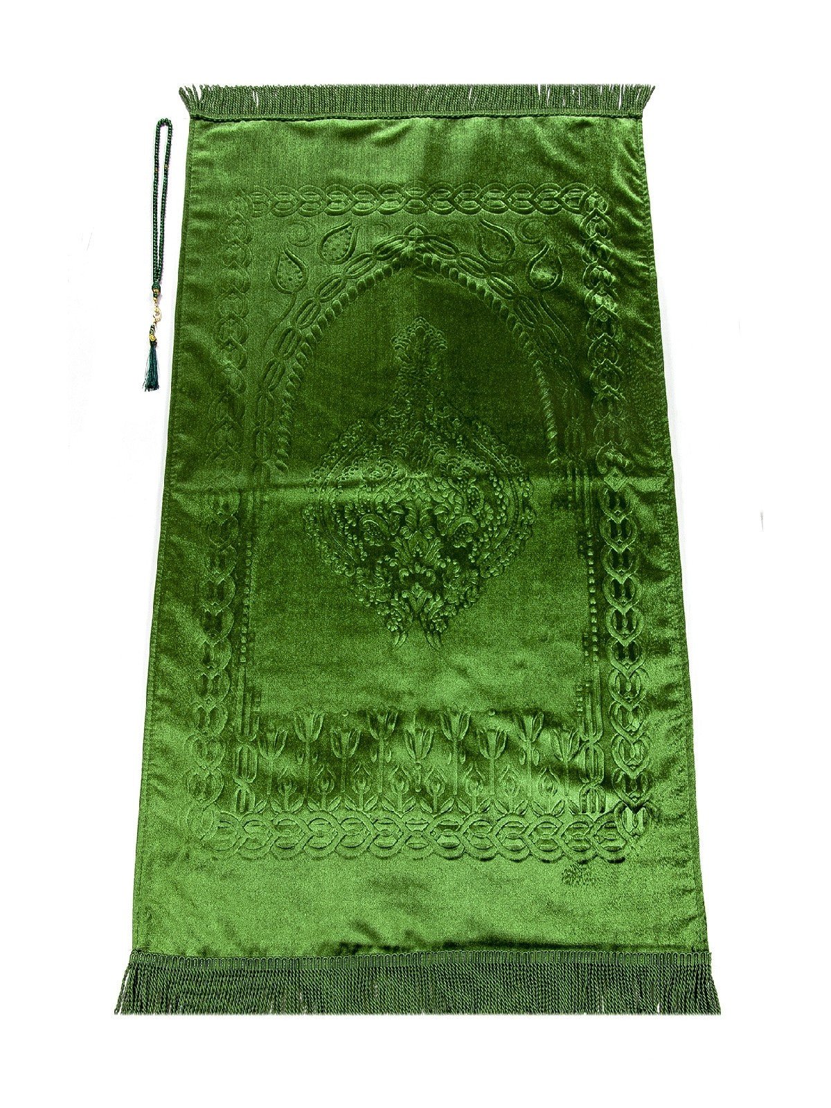 Luxury Silky Velvet Muslim Prayer Rug (Sajadah | Janamaz | Salah Mat) - Ihvan