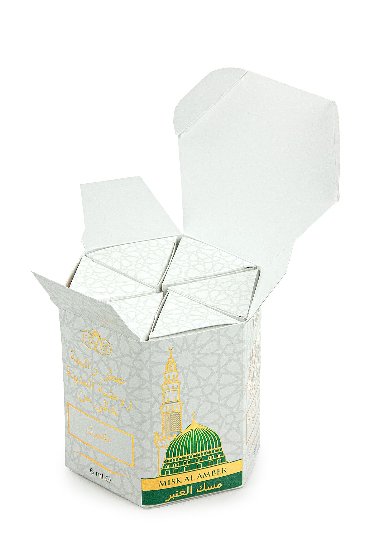 Medina Ravza Essence Set | Islamic Fragrance Gift Box | Alcohol-Free Slim Attar Roll-Ons (6pc) - Ihvan