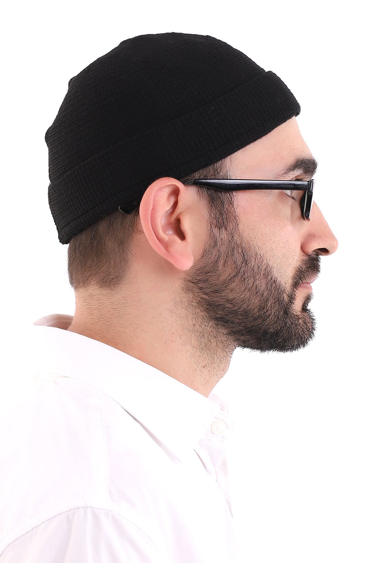 Muslim Winter Velvet Roll - up Edge Skullcap for Men, Islamic Gifts, Standart Size - ihvan