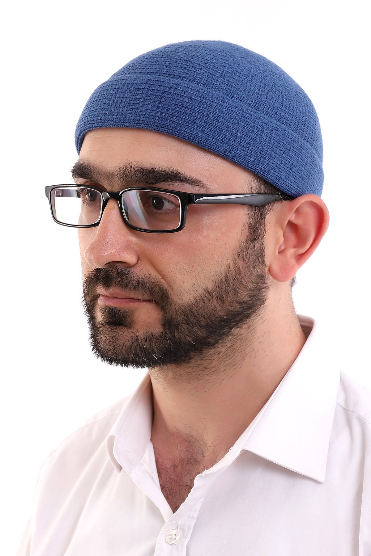 Muslim Winter Velvet Roll - up Edge Skullcap for Men, Islamic Gifts, Standart Size - ihvan