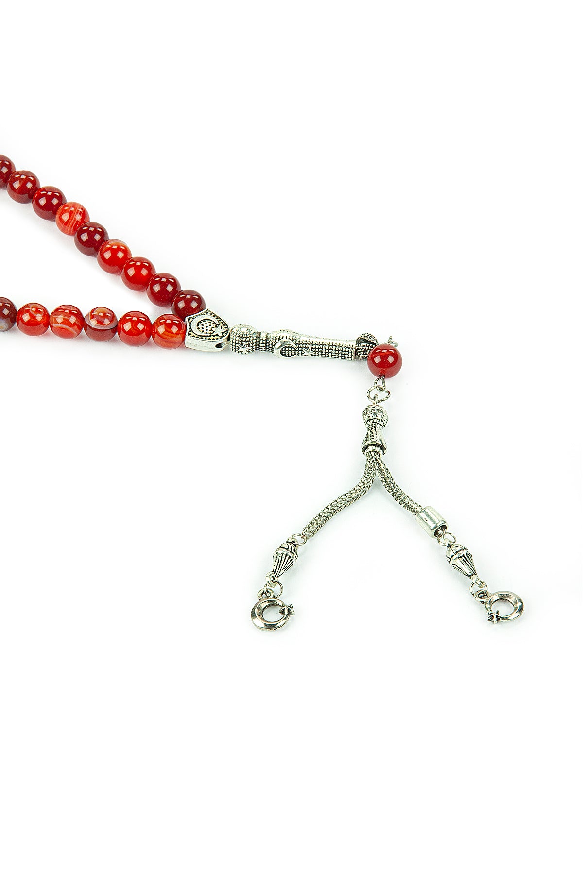 33-Bead Orange Tasbih (Tasbeeh) Rosary | Islamic Prayer Beads with Gift Box | Misbaha for Muslim Men - Ihvan