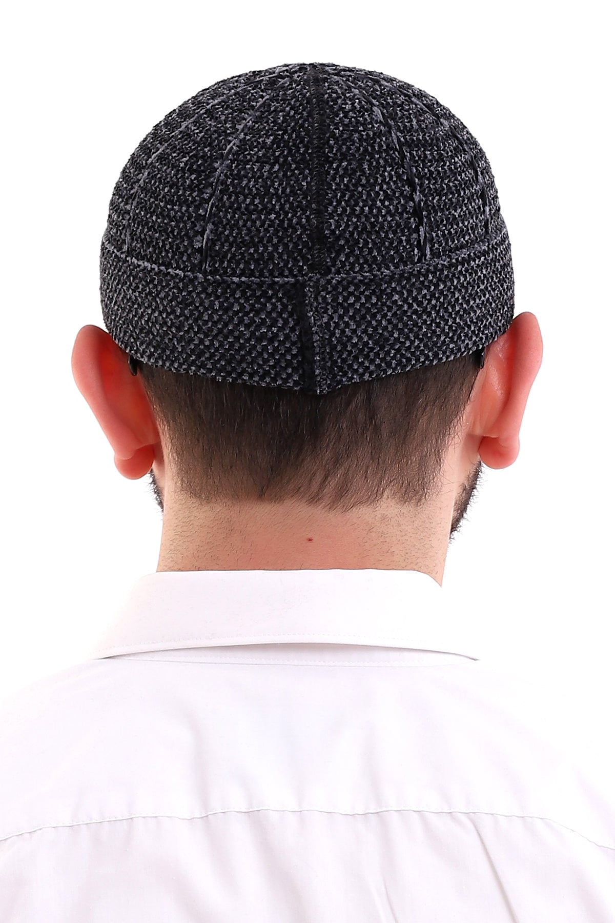 Muslim Winter Velvet Roll - up Edge Skullcap for Men, Islamic Gifts, Standart Size - ihvan