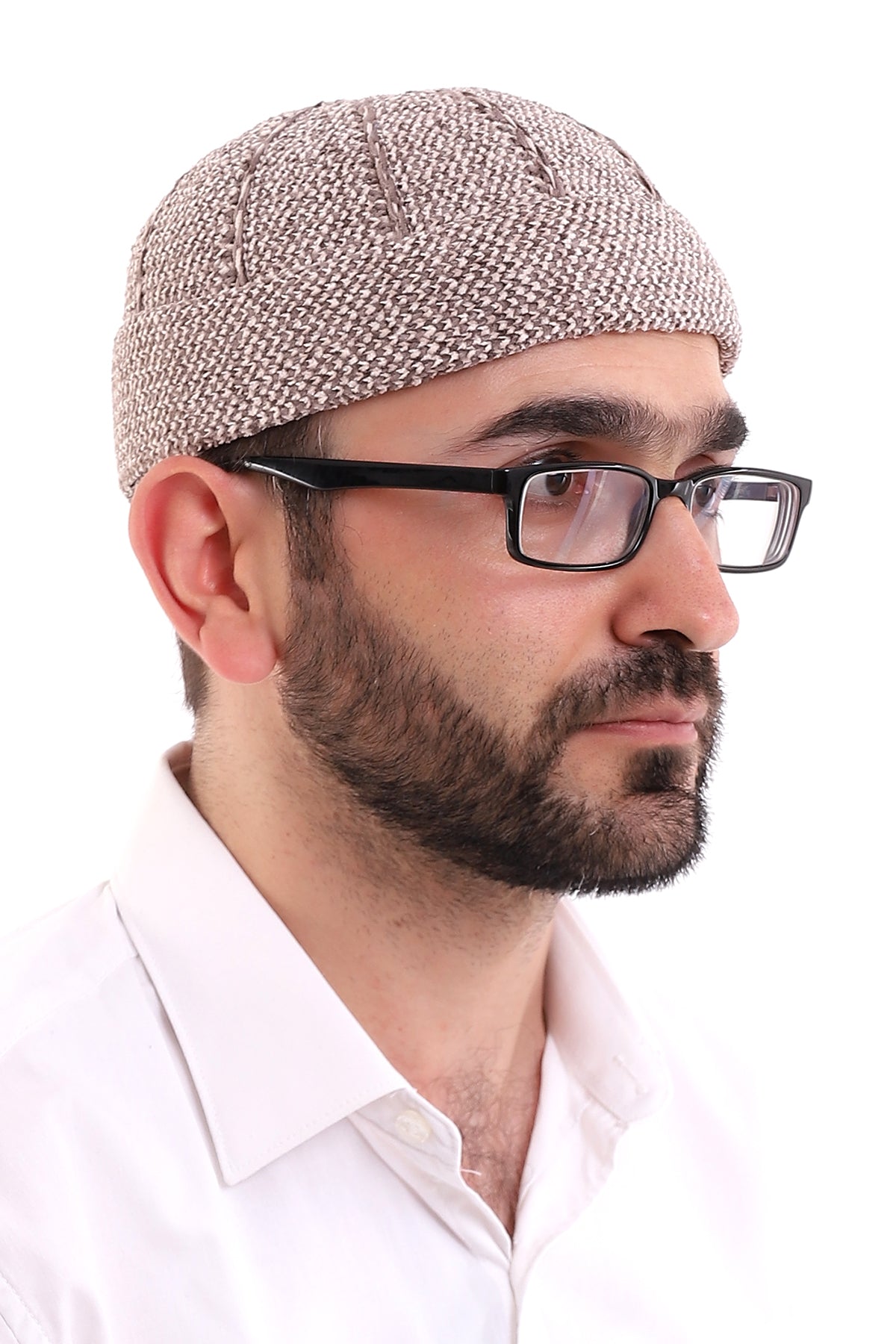 Muslim Winter Velvet Roll - up Edge Skullcap for Men, Islamic Gifts, Standart Size - ihvan