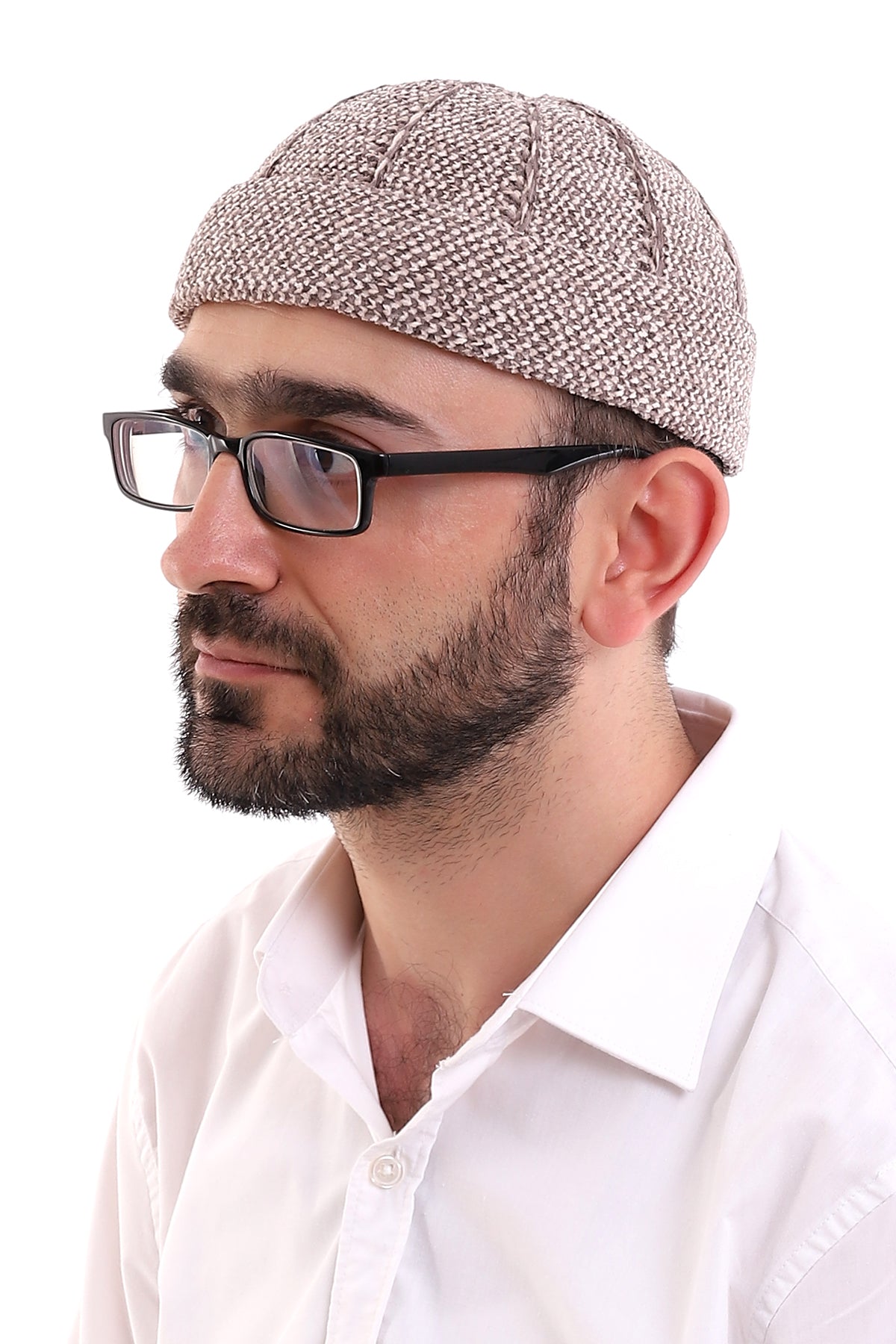 Muslim Winter Velvet Roll - up Edge Skullcap for Men, Islamic Gifts, Standart Size - ihvan