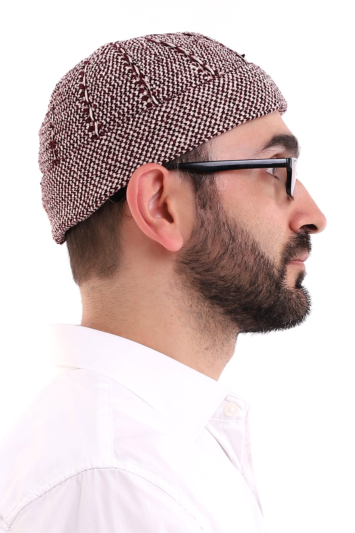 Muslim Winter Velvet Roll - up Edge Skullcap for Men, Islamic Gifts, Standart Size - ihvan