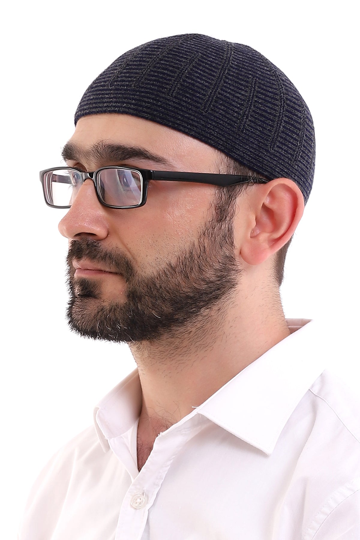 Muslim Winter Wool Knitting Skullcap for Men, Islamic Caps - ihvan
