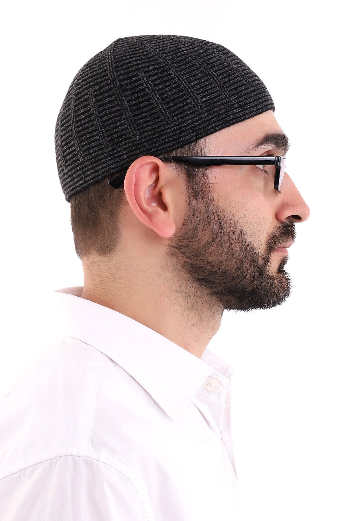 Muslim Winter Wool Knitting Skullcap for Men, Islamic Caps - ihvan