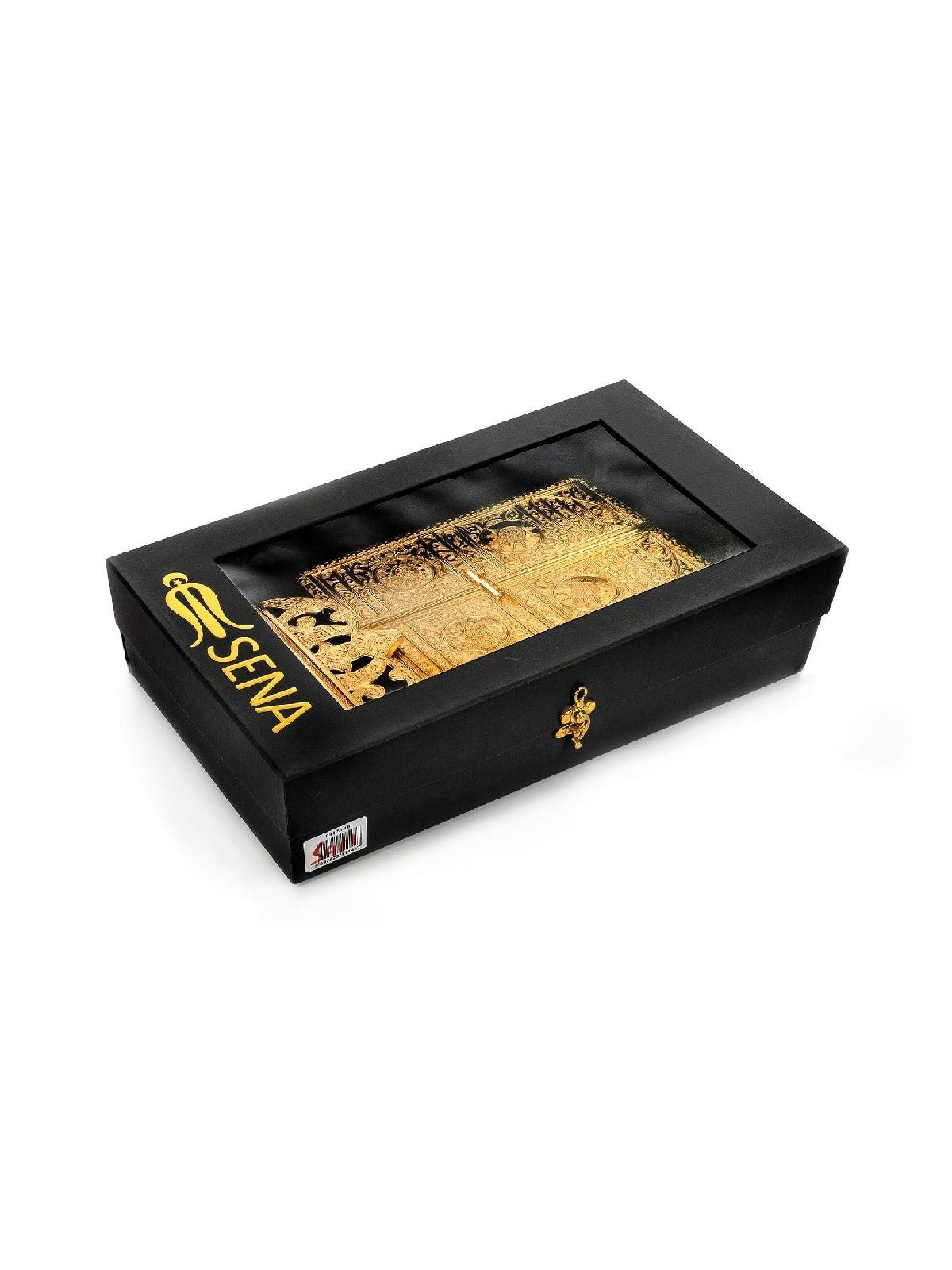 Islamic Metal Quran Box with Stan,Islamic Table Decorations for Home, Gold - ihvan