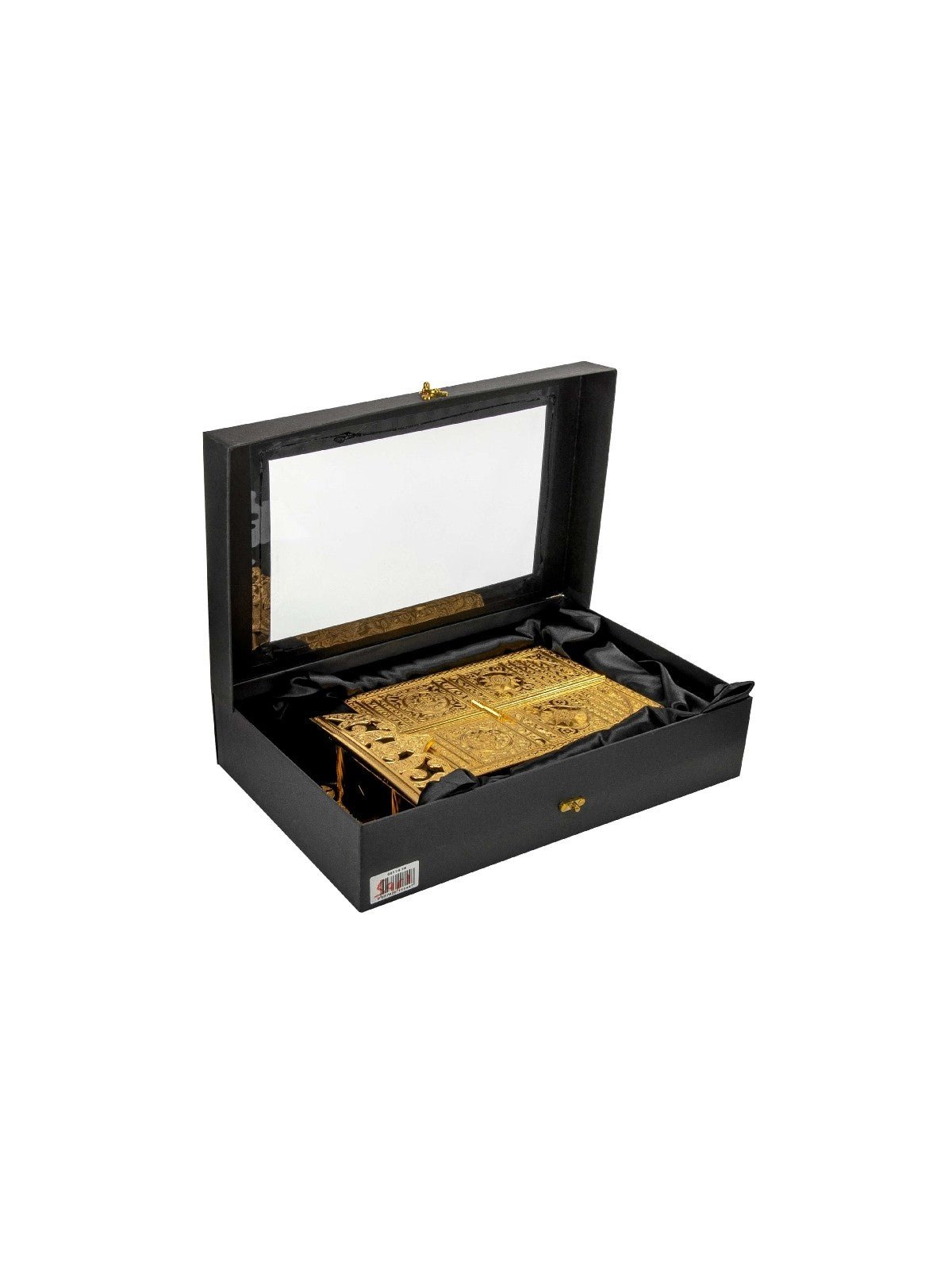 Islamic Metal Quran Box with Stan,Islamic Table Decorations for Home, Gold - ihvan