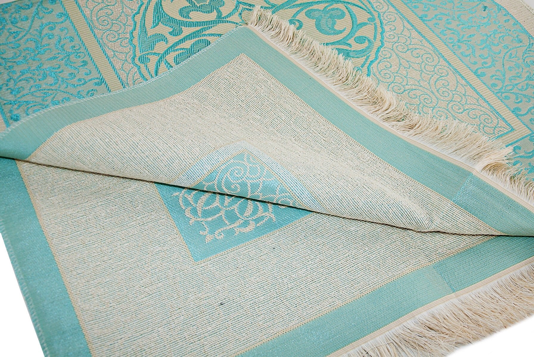 Modern Silky Prayer Rug Gift Set (Sajadah | Tasbih | Decorative Gift Box) - Ihvan