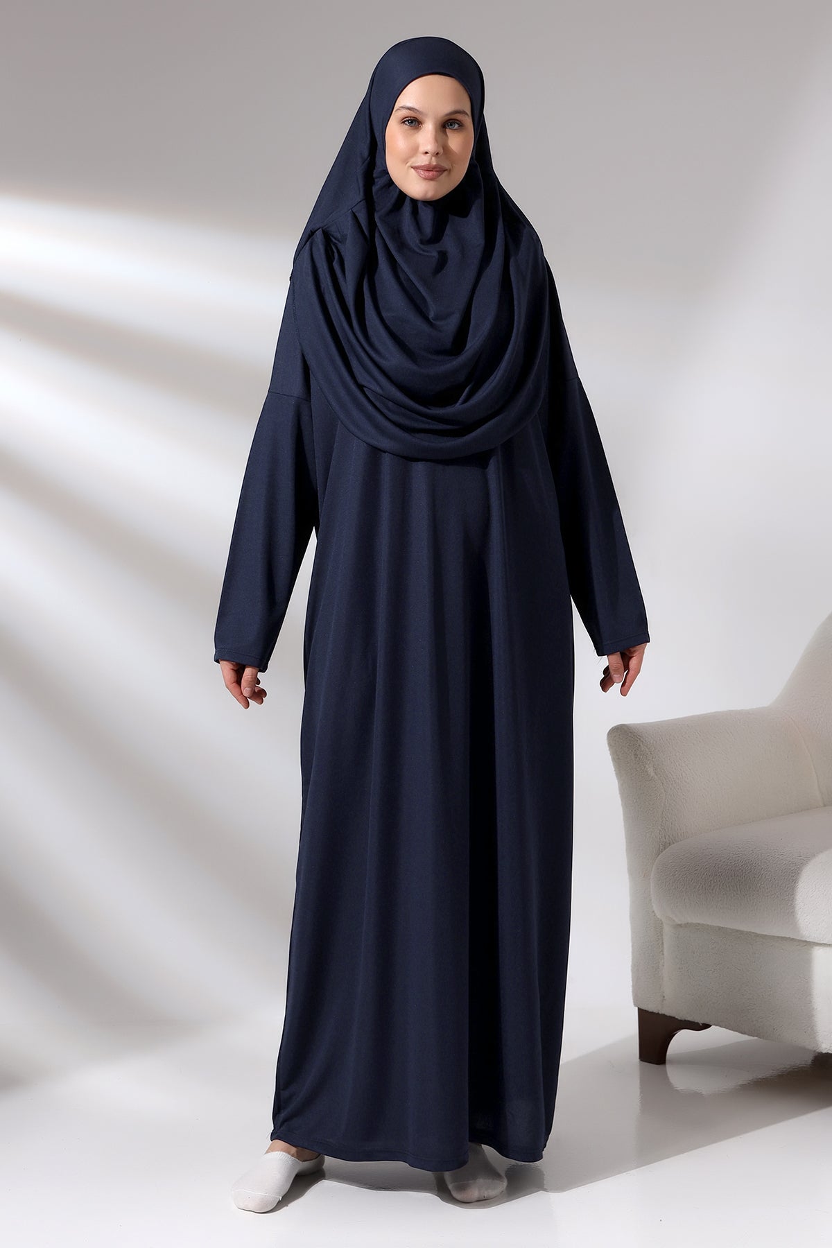 One - Piece Full - Length Long Sleeve Hijab Abaya Dresses for Women - ihvan
