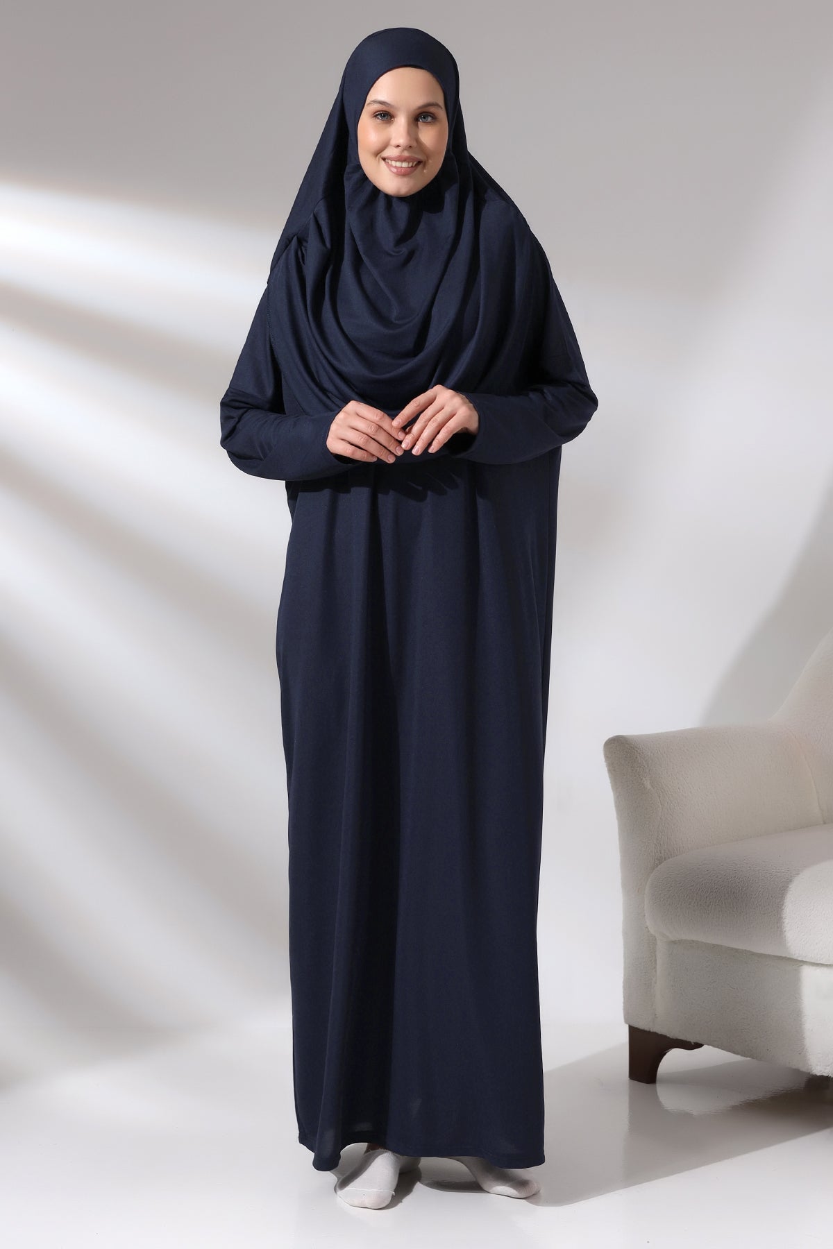 One - Piece Full - Length Long Sleeve Hijab Abaya Dresses for Women - ihvan