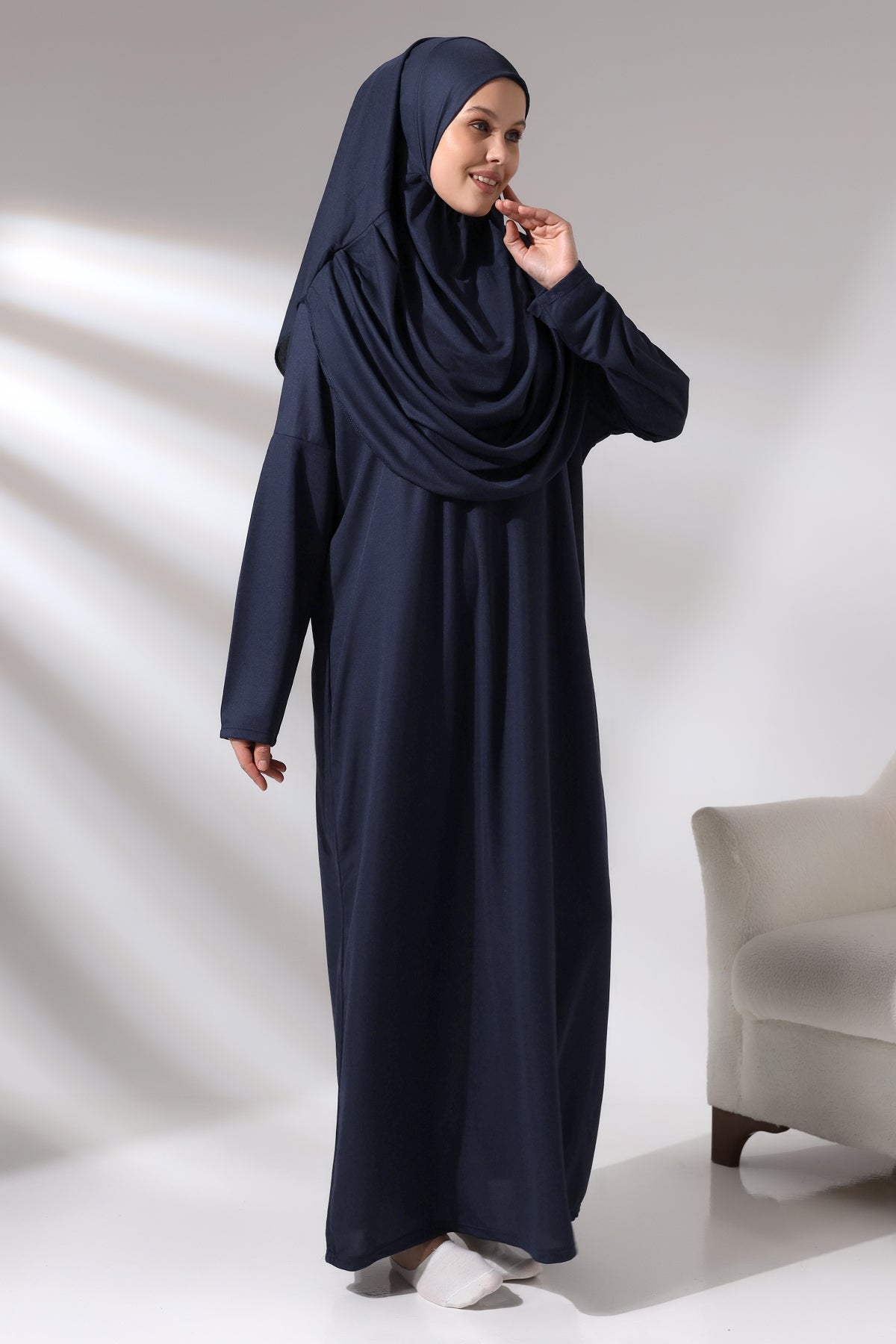 One - Piece Full - Length Long Sleeve Hijab Abaya Dresses for Women - ihvan