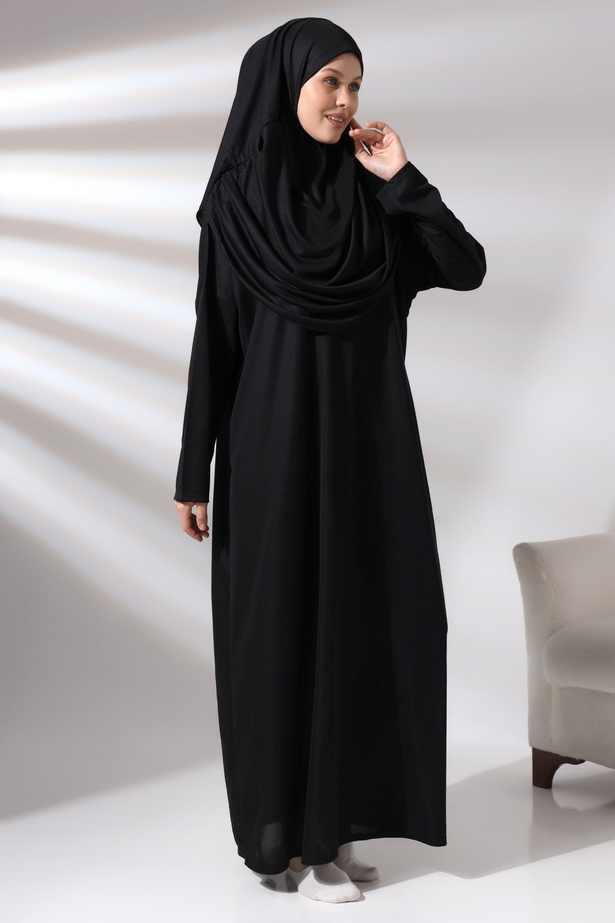 One - Piece Full - Length Long Sleeve Hijab Abaya Dresses for Women - ihvan